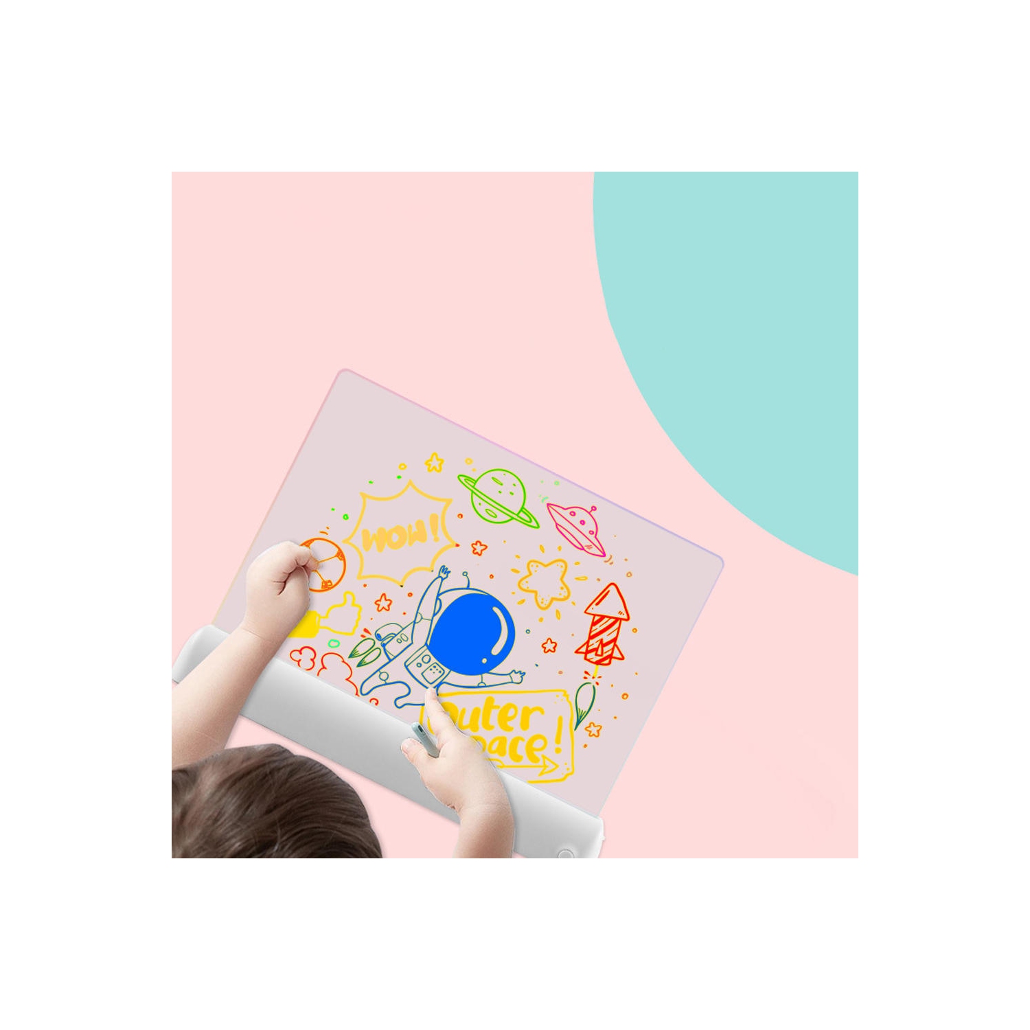 3D Magic Pad, Light Up Drawing Board - White-Requires 3 x AA batteries (not included)