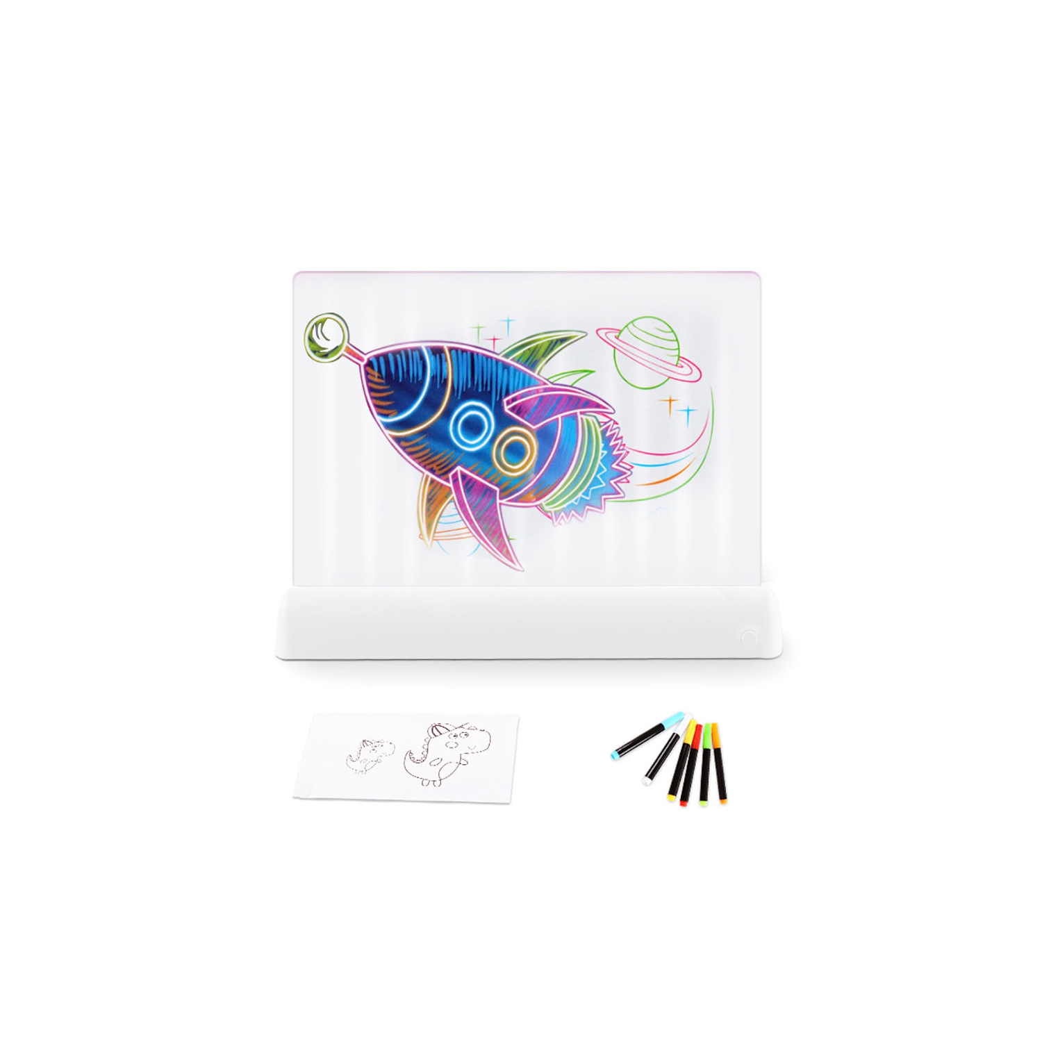 3D Magic Pad, Light Up Drawing Board - White-Requires 3 x AA batteries (not included)