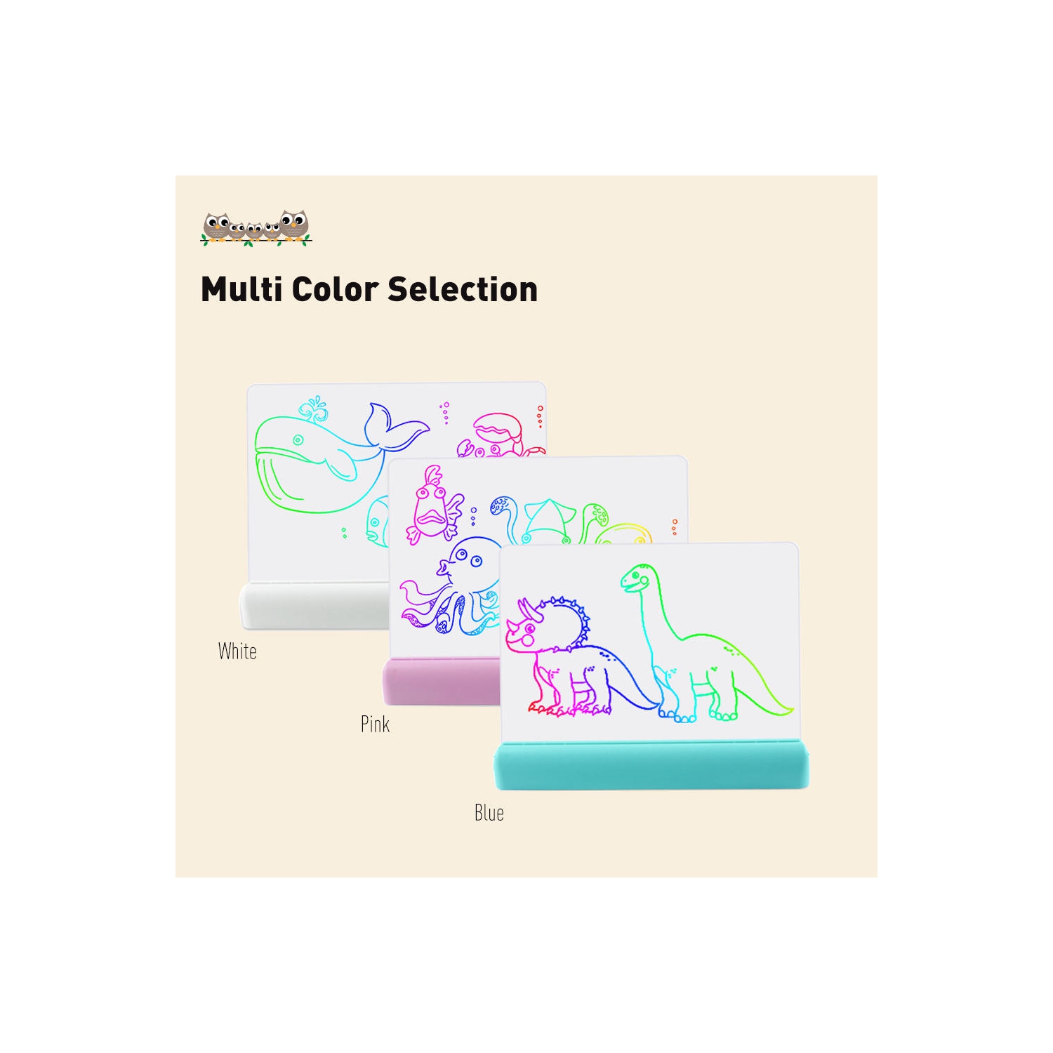 3D Magic Pad, Light Up Drawing Board - White-Requires 3 x AA batteries (not included)