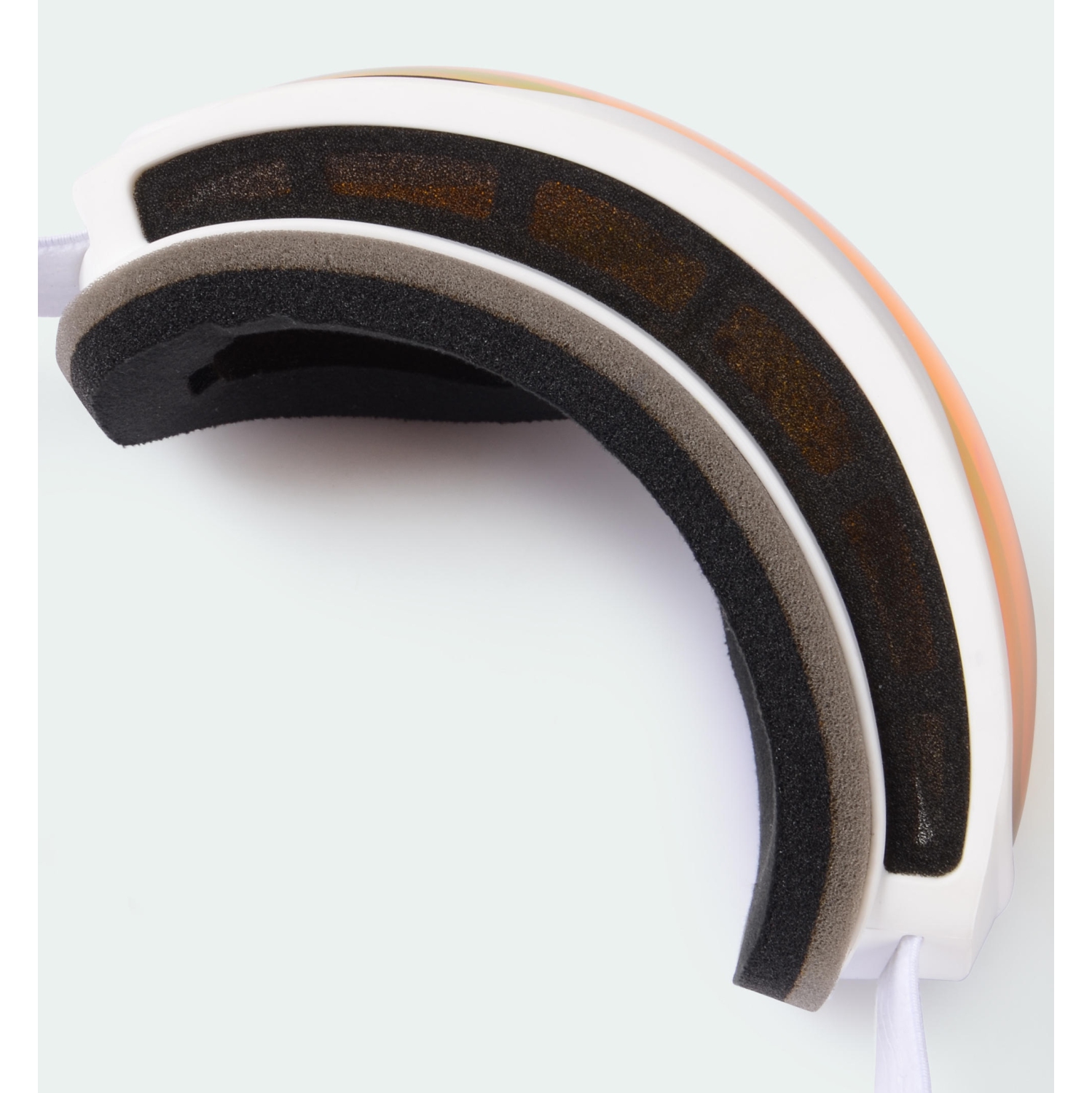 Anti-Fog Ski Goggles, UV Protection Snowboard Goggles, Snow Goggles, White Elastic Band & Brown Lens -for ski, skate, snowboard, skating - 170mm x