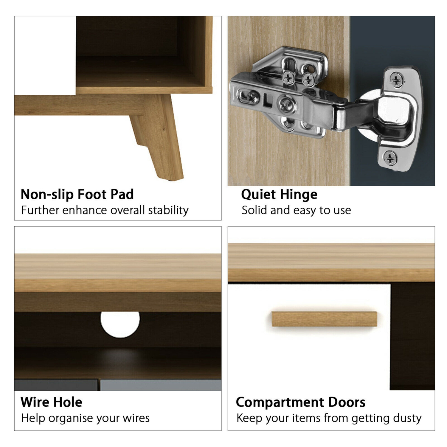 Gymax TV Stand for TVs up to 65'' Entertainment Center Console w/ Adjustable Shelf