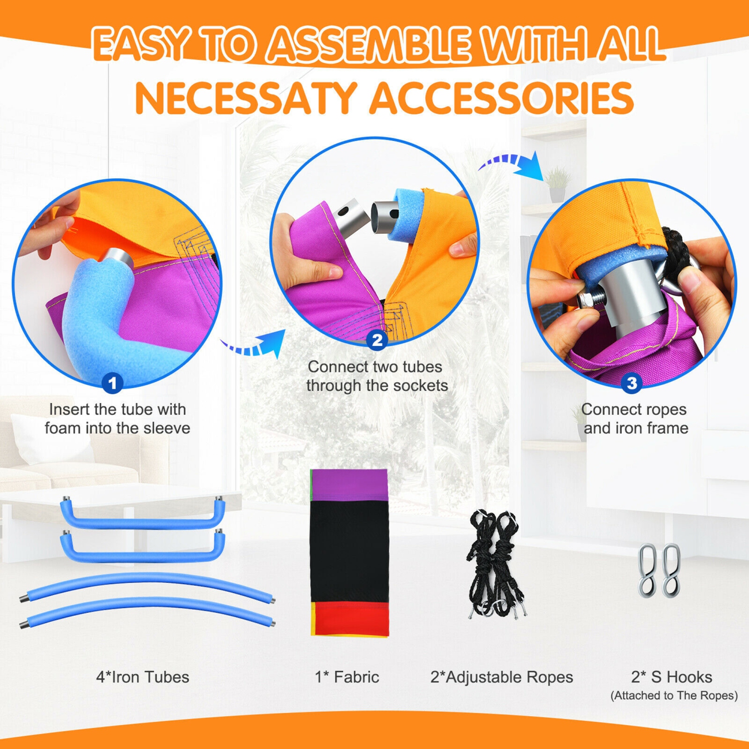 Gymax 700lb Giant 60'' Platform Tree Swing for Kids and Adults