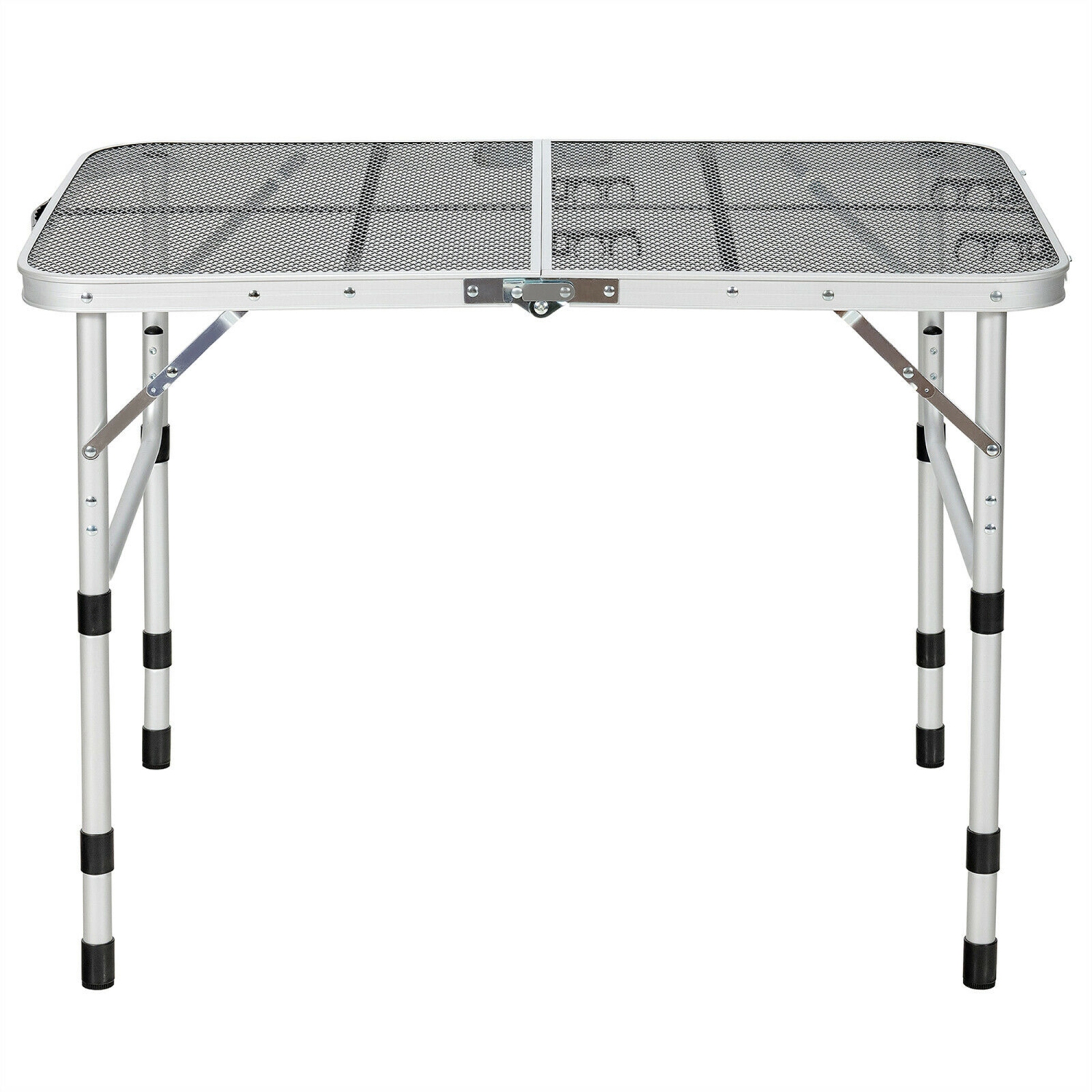 Gymax Folding Grill Table for Camping Lightweight Aluminum Metal Grill Stand Table