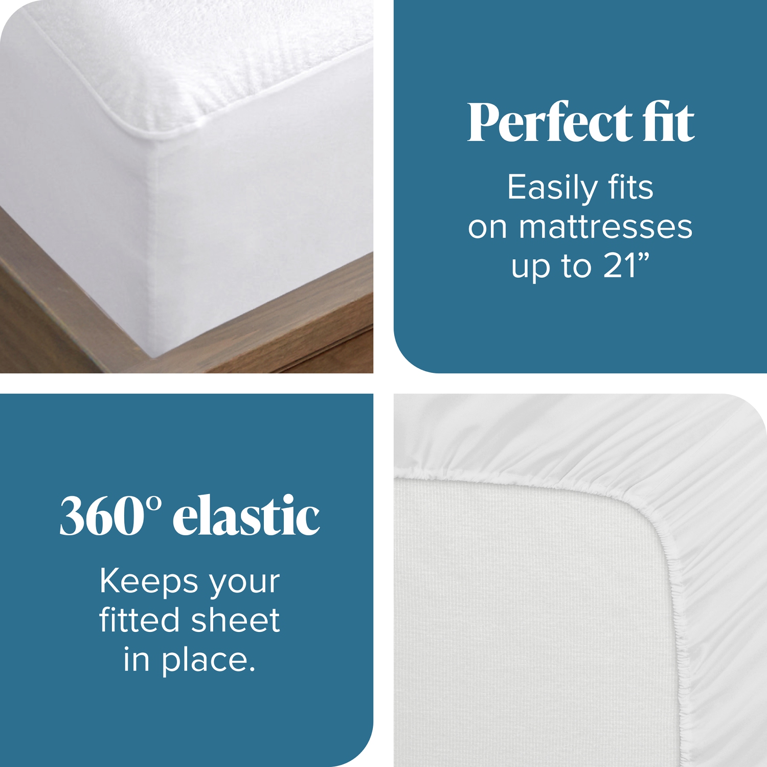 Bare Home Premium Mattress Protector - 100% Waterproof - Vinyl Free Hypoallergenic - 10 Year Warranty - Full XL