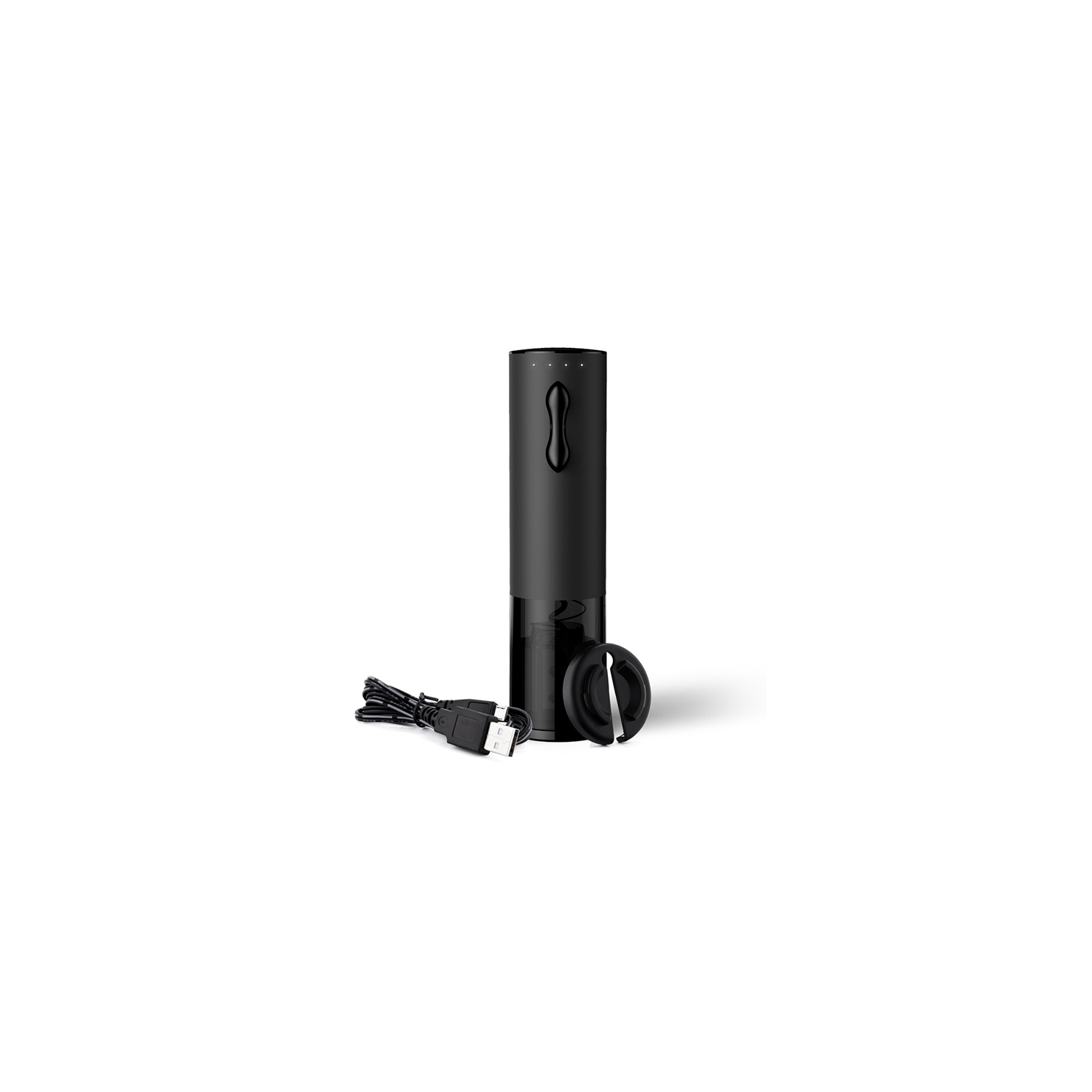 Icon Best Coal Black Rechargeable Cordless Wine Opener set
