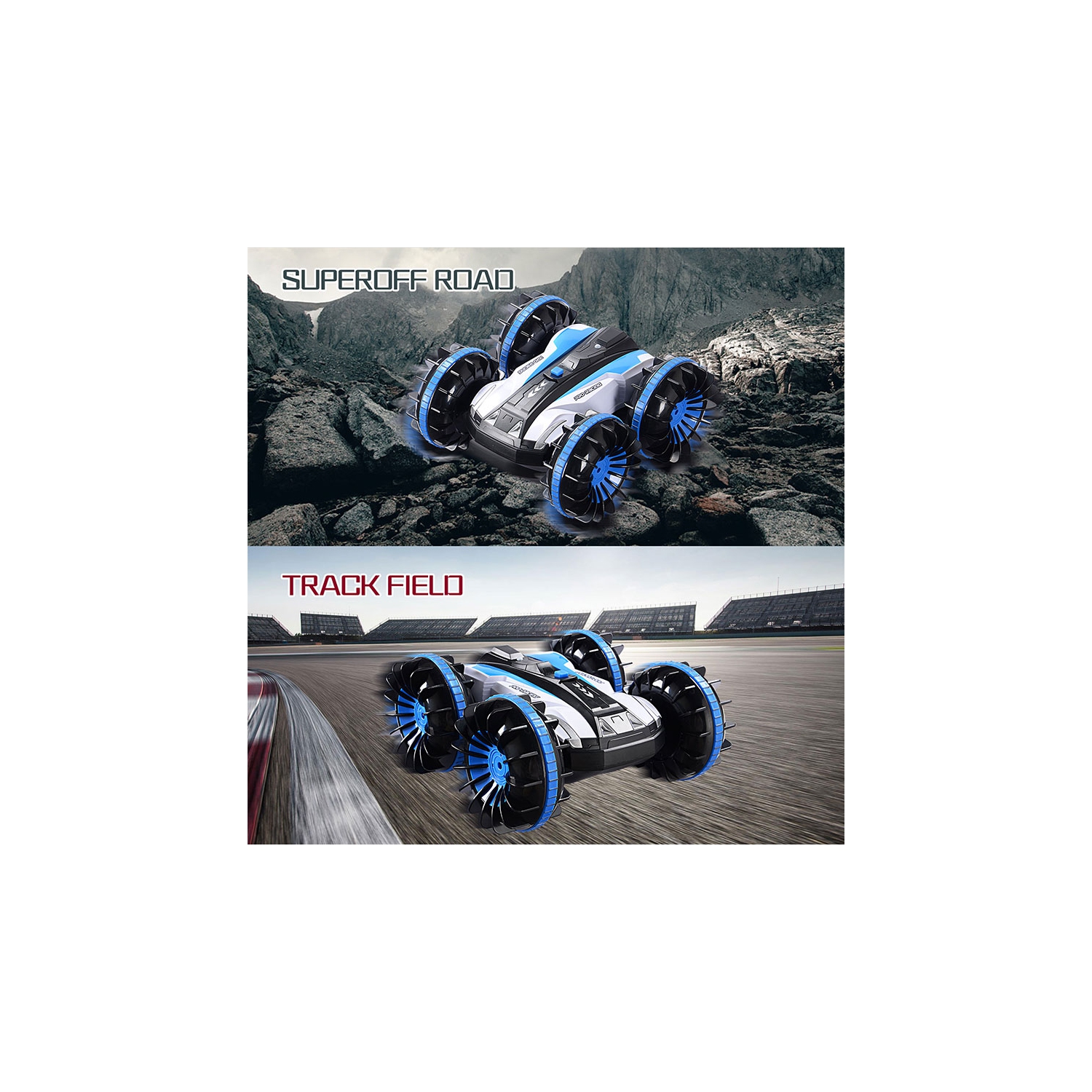 Voiture-jouet téléguidée pour camion de plage bateau de bateau de 6 ans et plus, amphibie