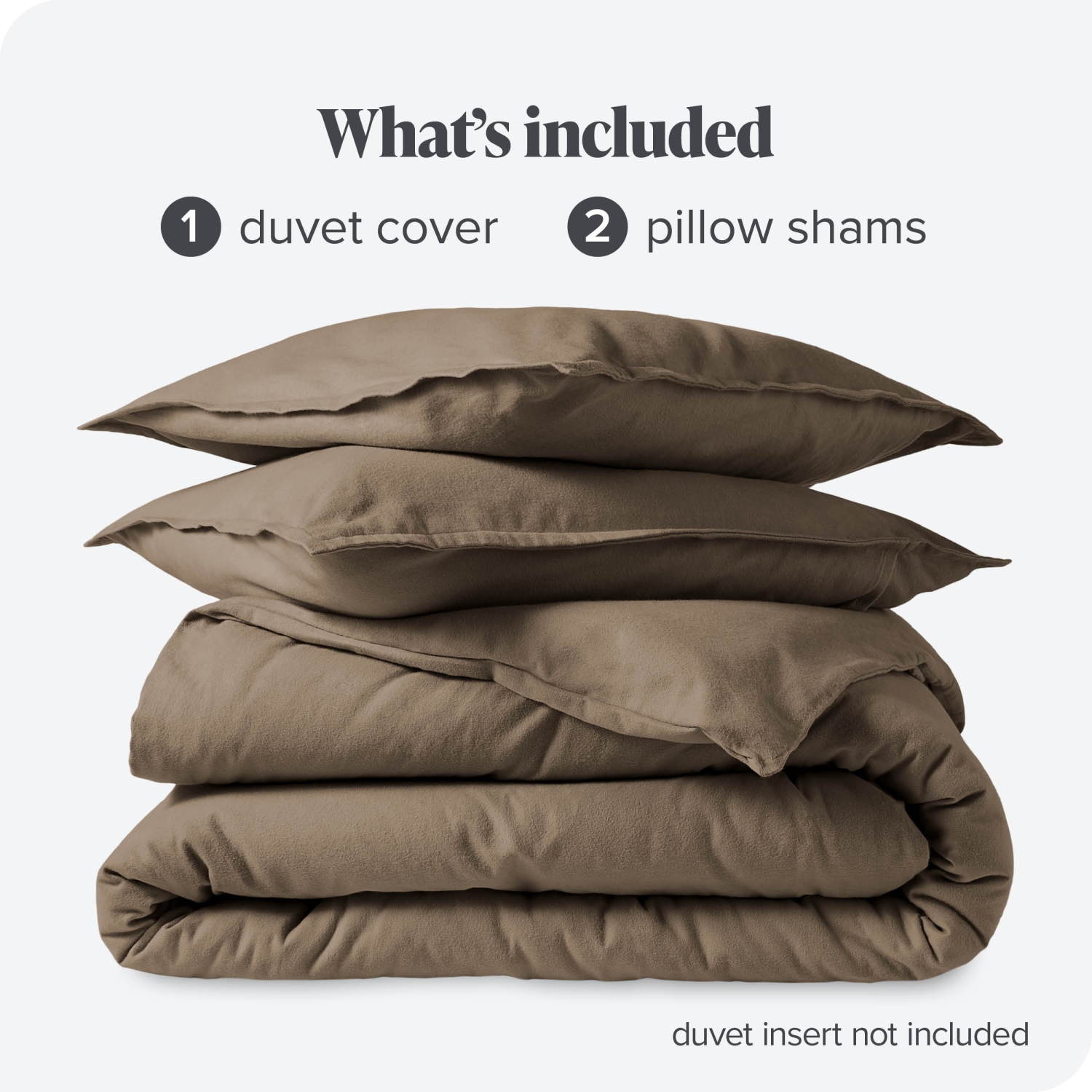 Bare Home Flannel Duvet Cover and Sham Set - 100% Cotton, Velvety Soft Heavyweight, Double Brushed Flannel
