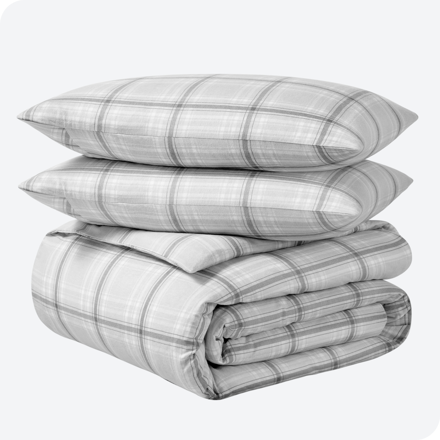 Bare Home Flannel Duvet Cover and Sham Set - 100% Cotton, Velvety Soft Heavyweight, Double Brushed Flannel