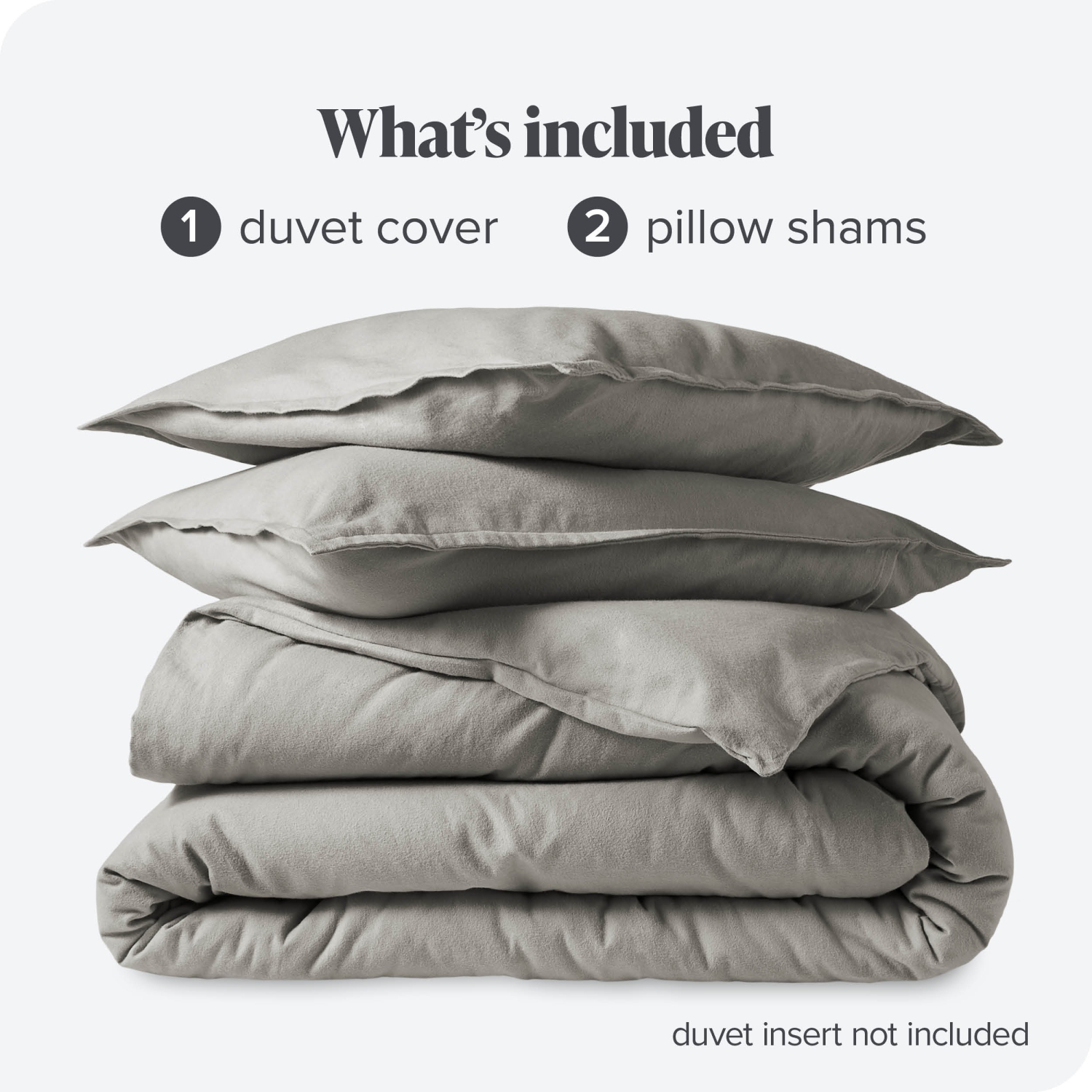 Bare Home Flannel Duvet Cover and Sham Set - 100% Cotton, Velvety Soft Heavyweight, Double Brushed Flannel