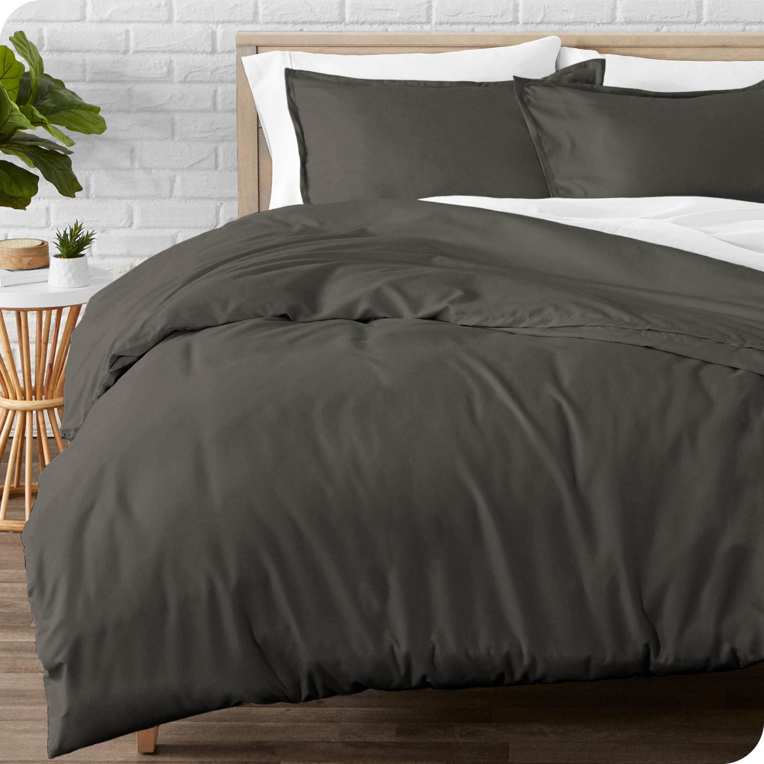 Bare Home Flannel Duvet Cover and Sham Set - 100% Cotton, Velvety Soft Heavyweight, Double Brushed Flannel
