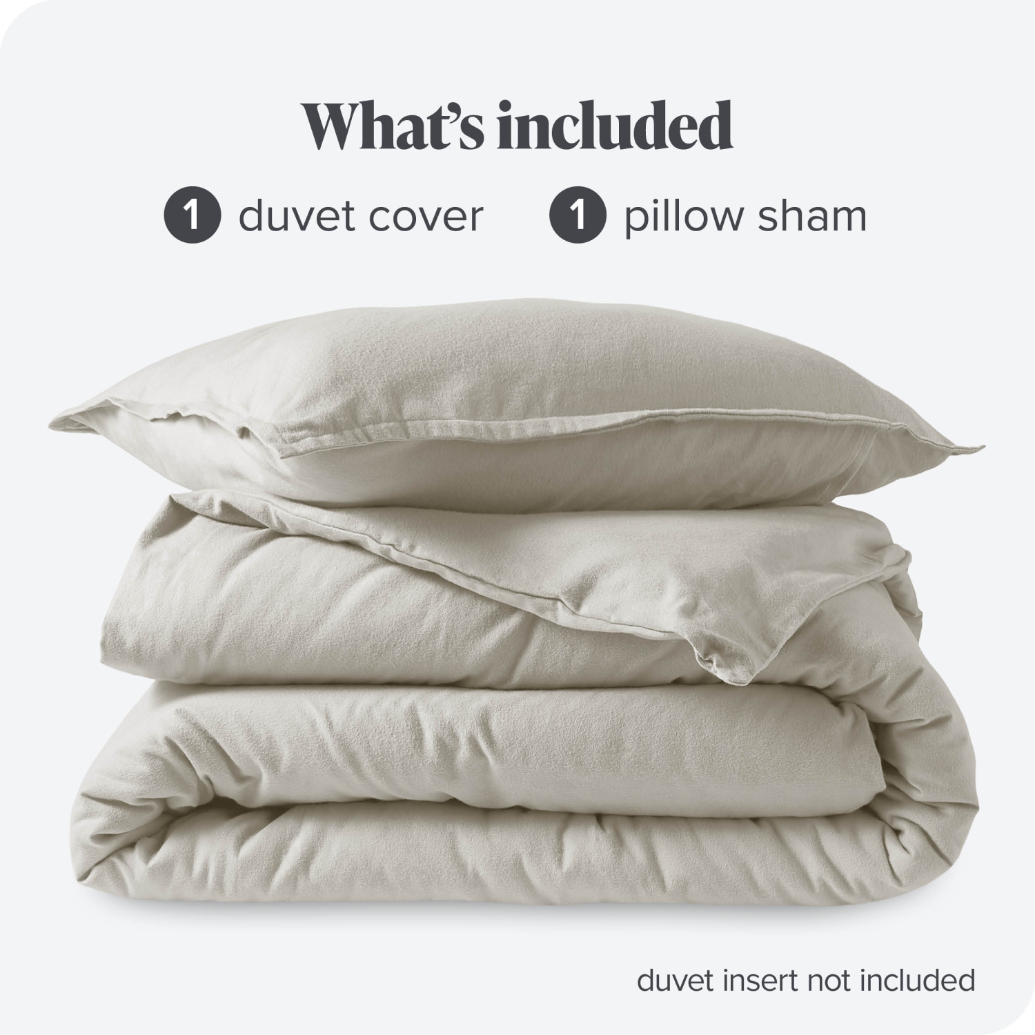 Bare Home Flannel Duvet Cover and Sham Set - 100% Cotton, Velvety Soft Heavyweight, Double Brushed Flannel