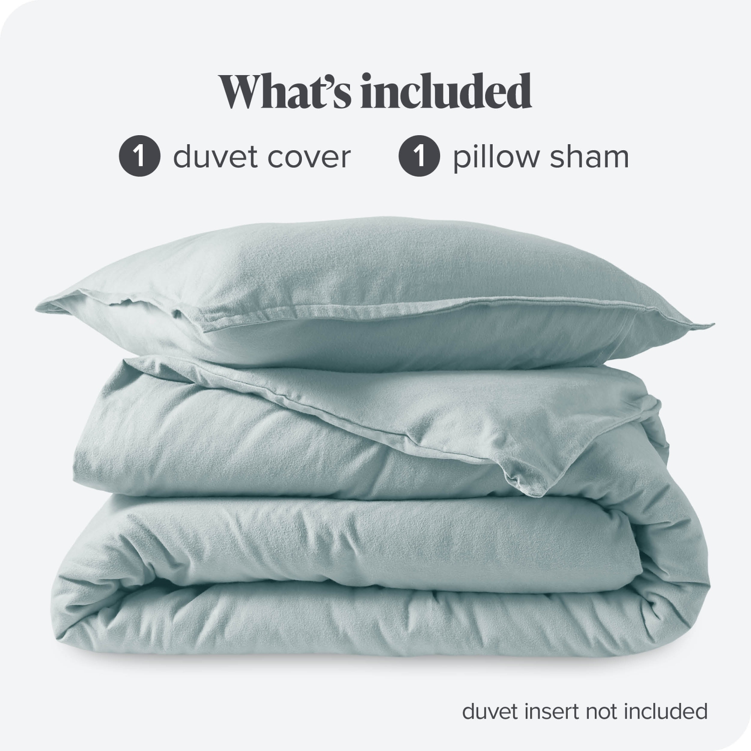 Bare Home Flannel Duvet Cover and Sham Set - 100% Cotton, Velvety Soft Heavyweight, Double Brushed Flannel