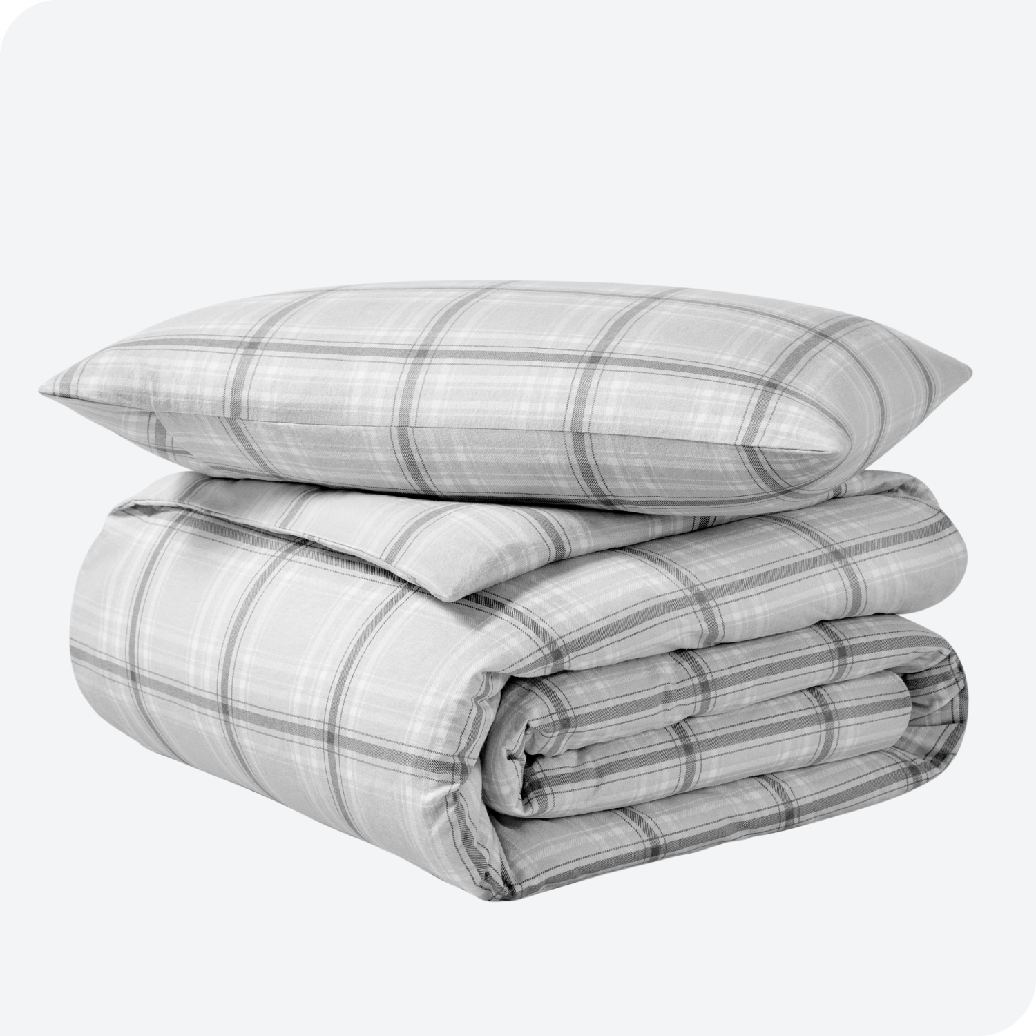 Bare Home Flannel Duvet Cover and Sham Set - 100% Cotton, Velvety Soft Heavyweight, Double Brushed Flannel