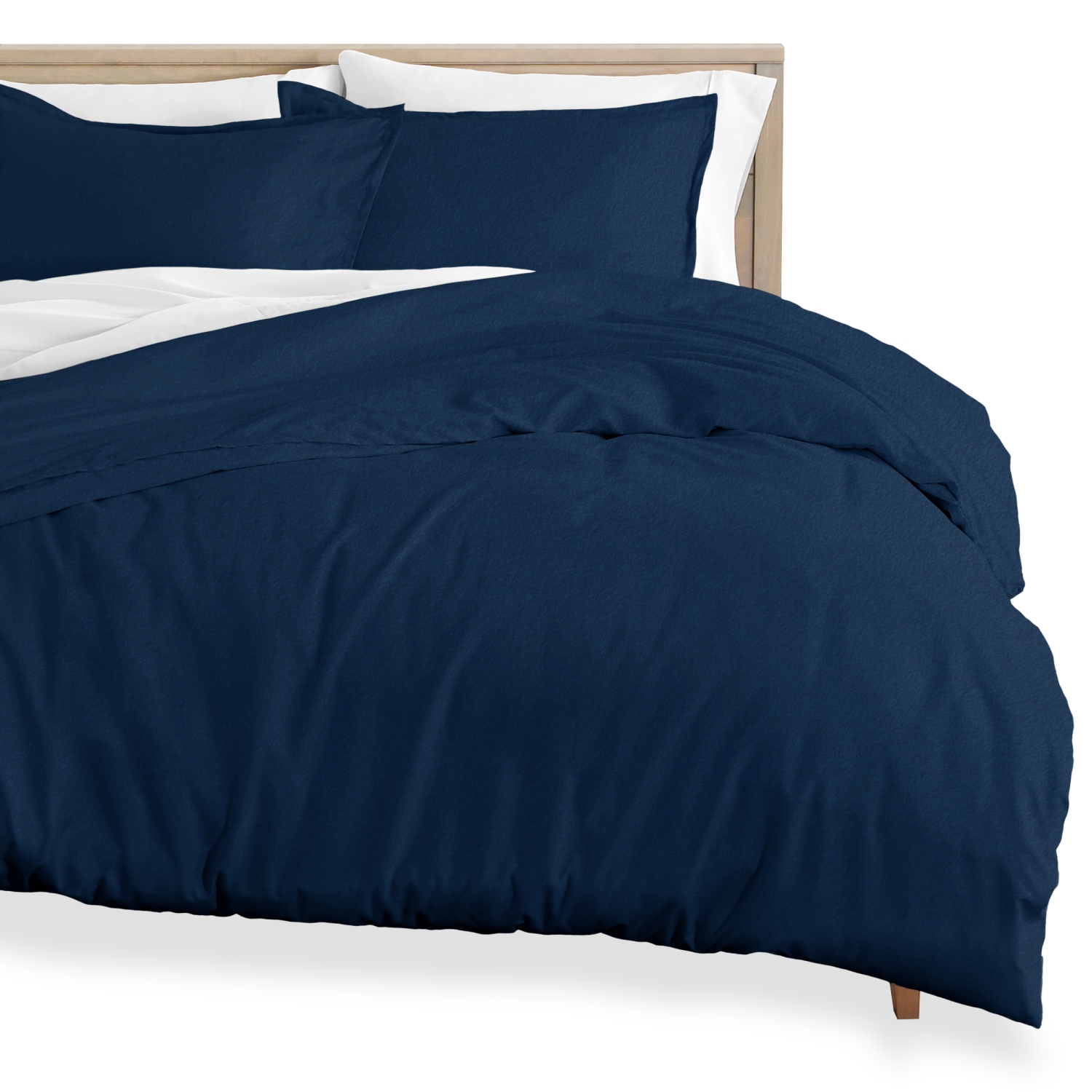 ENS. Housse de couette et couvre-oreiller en flanelle Bare Home - 100 % coton, velours doux, lourd, double, flanelle brossée