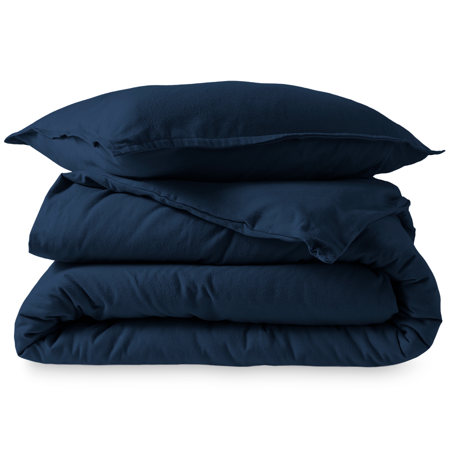 ENS. Housse de couette et couvre-oreiller en flanelle Bare Home - 100 % coton, velours doux, lourd, double, flanelle brossée