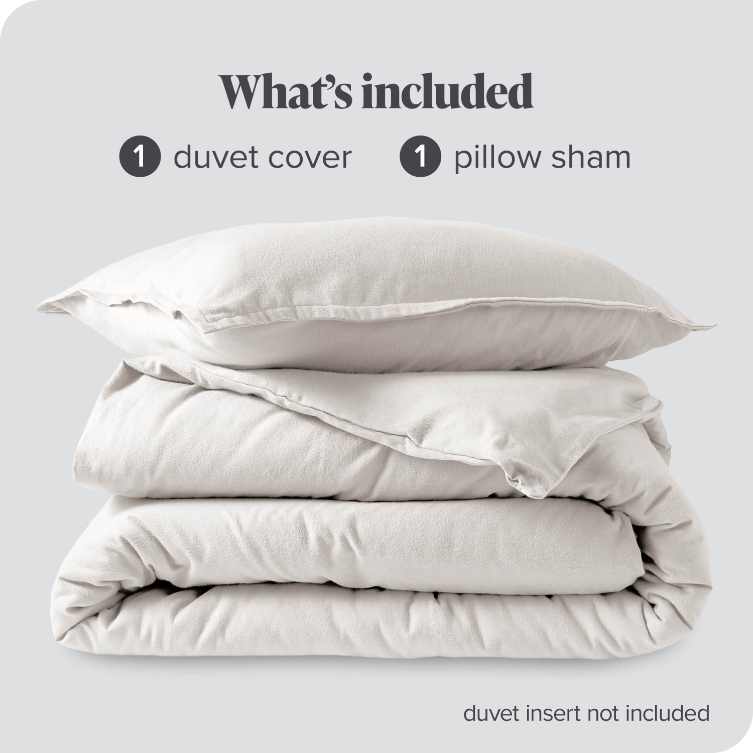 Bare Home Flannel Duvet Cover and Sham Set - 100% Cotton, Velvety Soft Heavyweight, Double Brushed Flannel