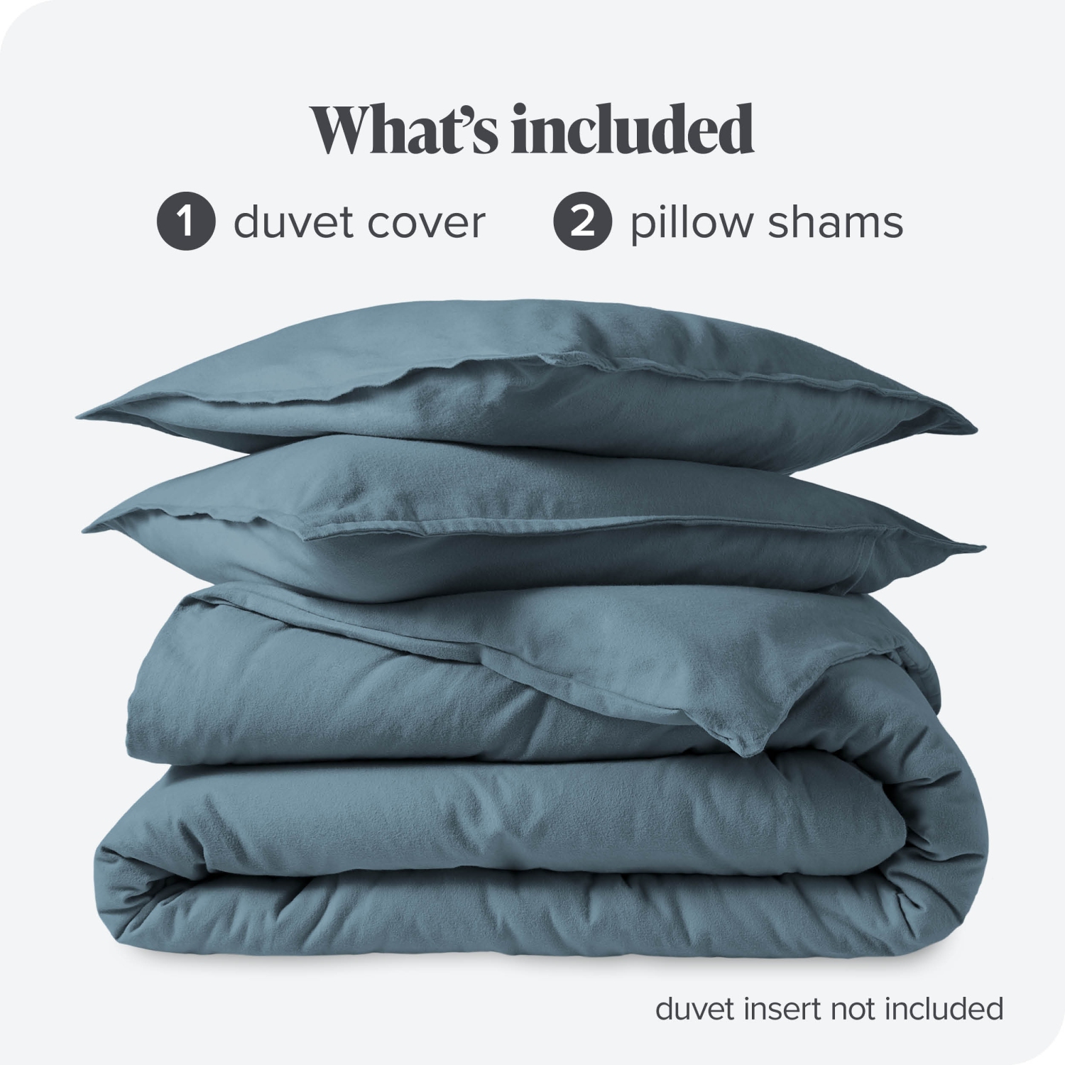 Bare Home Flannel Duvet Cover and Sham Set - 100% Cotton, Velvety Soft Heavyweight, Double Brushed Flannel
