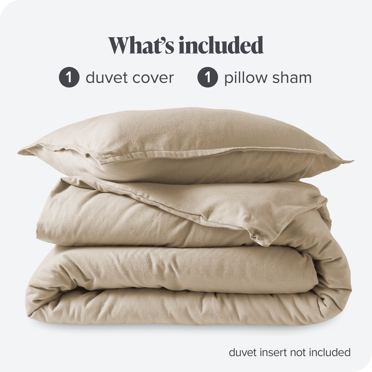 Bare Home Flannel Duvet Cover and Sham Set - 100% Cotton, Velvety Soft Heavyweight, Double Brushed Flannel