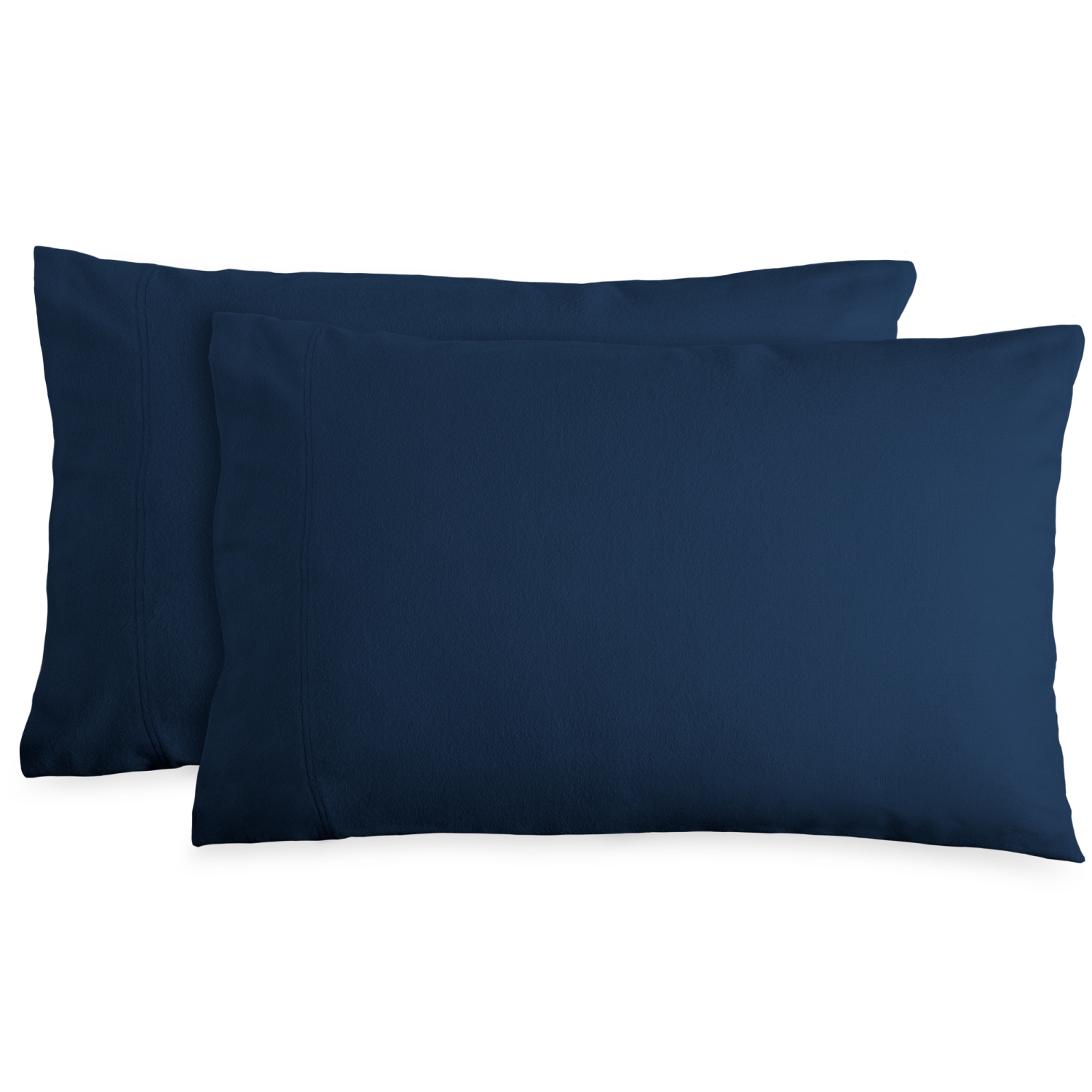 Bare Home Standard Flannel Pillowcase Set of 2 - 100% Cotton - Velvety Soft Heavyweight - Double Brushed Flannel