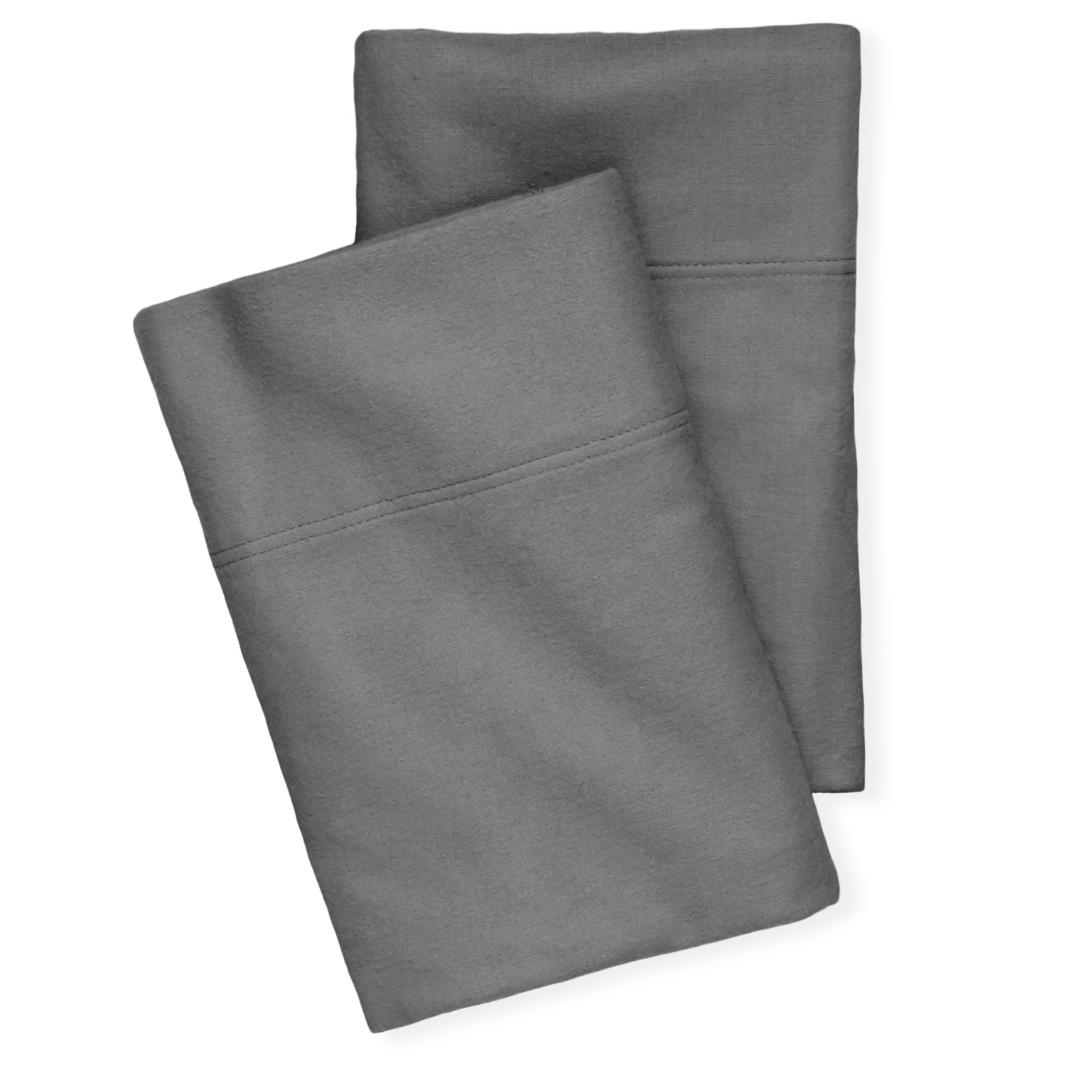 Bare Home Standard Flannel Pillowcase Set of 2 - 100% Cotton - Velvety Soft Heavyweight - Double Brushed Flannel