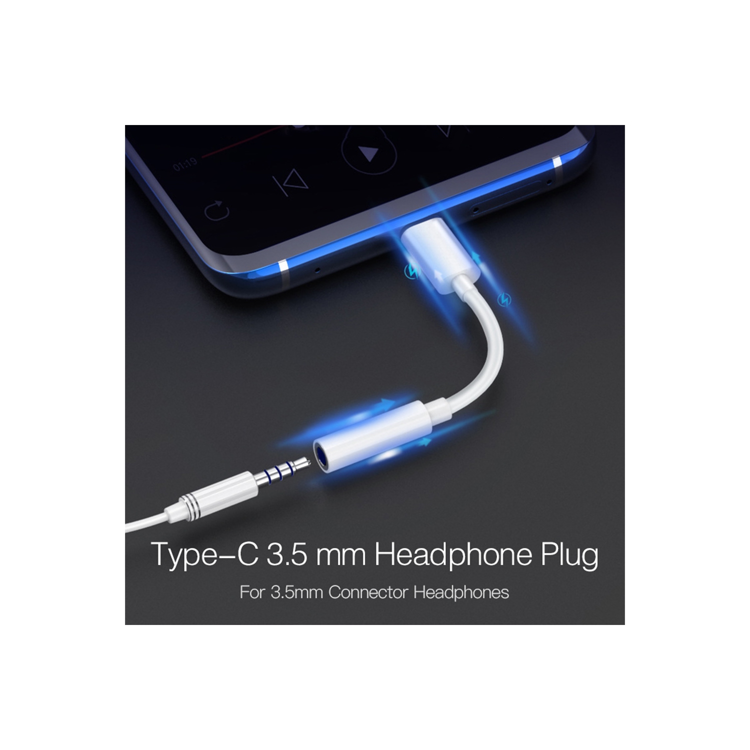Type-C Headphone Jack Adapter - USB-C to 3.5mm Headphone jack
