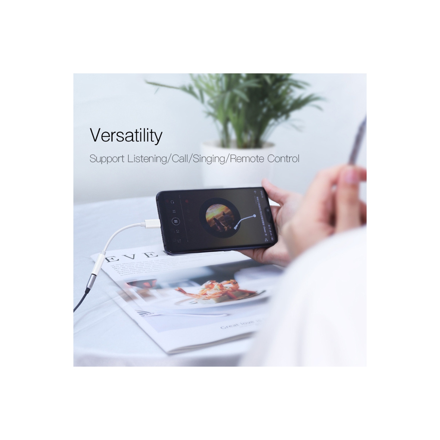 Type-C Headphone Jack Adapter - USB-C to 3.5mm Headphone jack