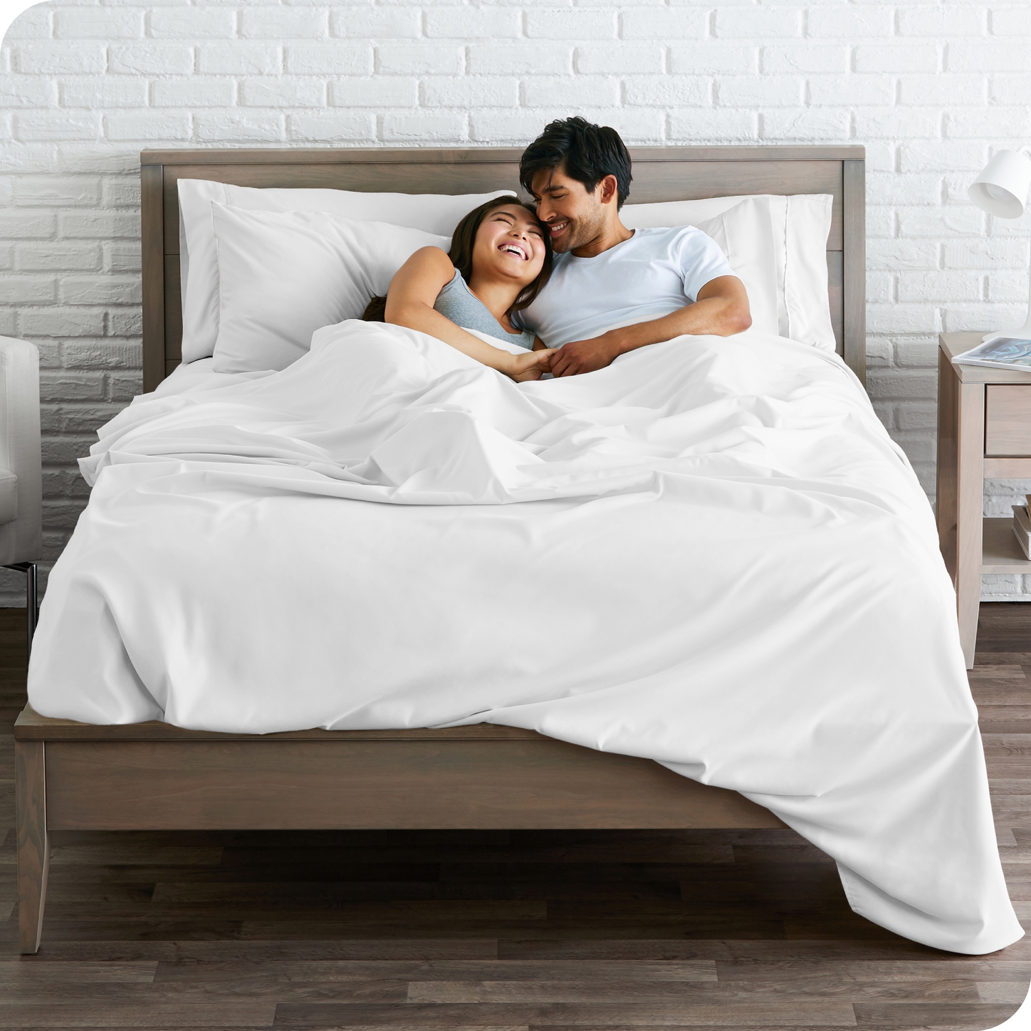 Drap plat de la collection de draps en microfibre ultradouce 1800 de Bare Home - double brossé, hypoallergénique, résistant aux plis, facile