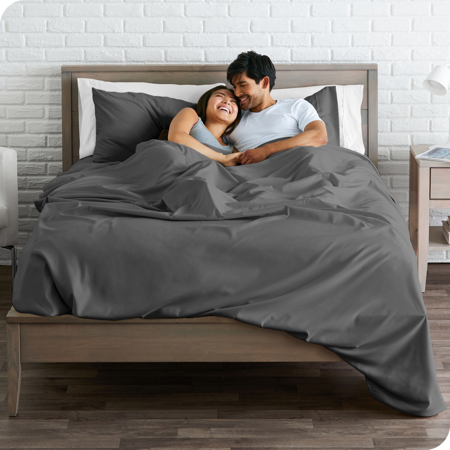 Drap plat de la collection de draps en microfibre ultradouce 1800 de Bare Home - double brossé, hypoallergénique, résistant aux plis, facile