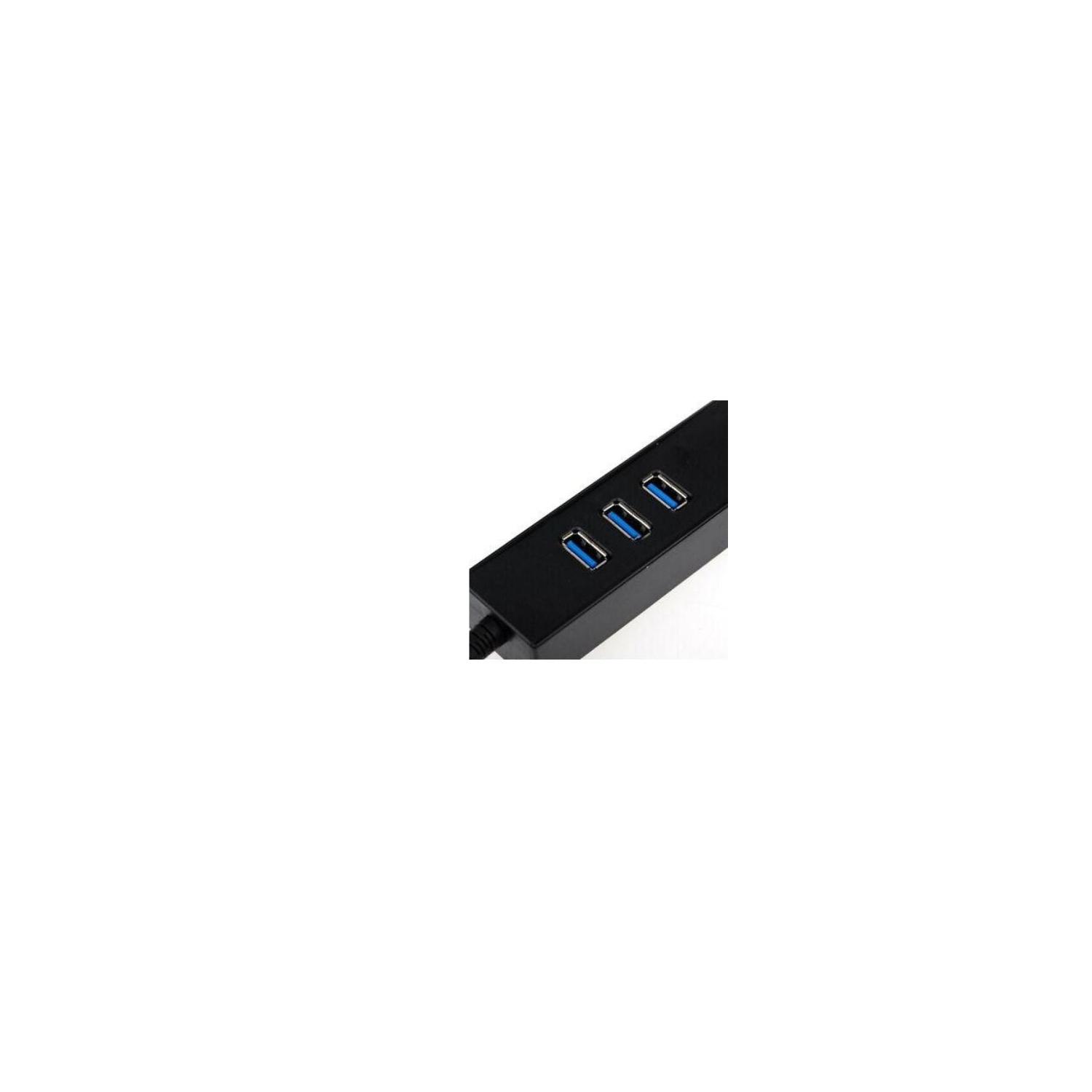 Black 1000M 3 Port Hub USB 3.0 To RJ45 Gigabit Ethernet Lan Network Adapter
