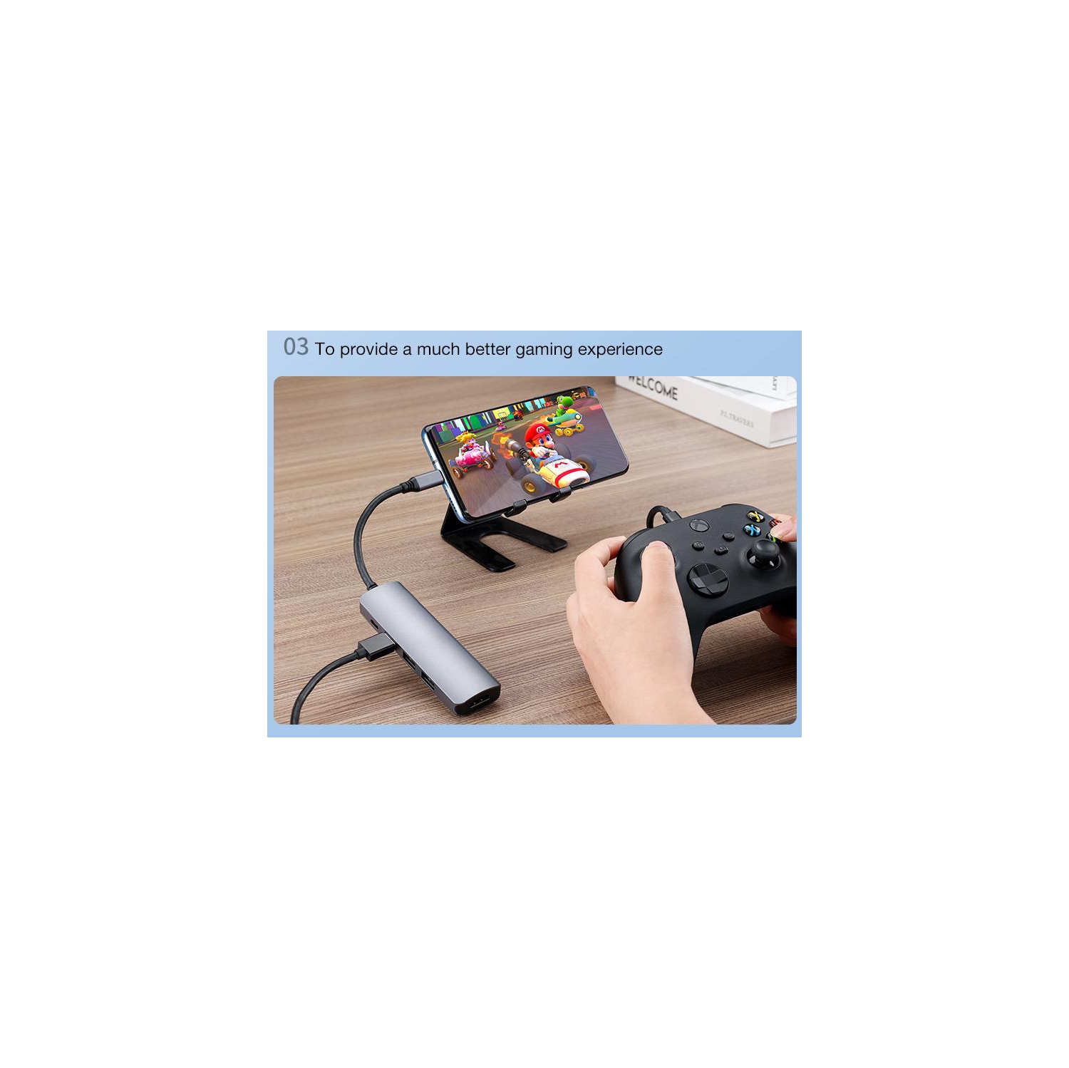 LaptopKing 5-in-1 USB C Hub with 4K 30Hz HDMI USB 3.0 2 USB 2.0 and PD 100W Ports Type C Hub