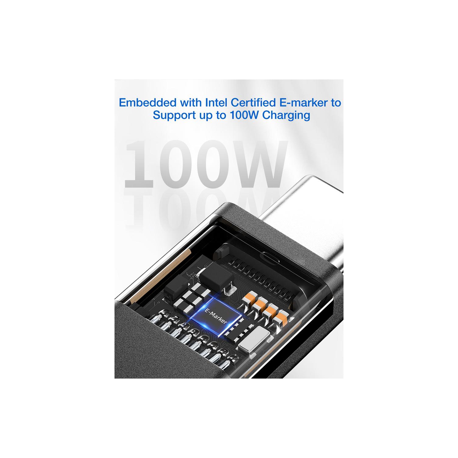 Le câble Thunderbolt 4 de 1,2 m,4 pi de LaptoKing prend en charge l’affichage 8K 40 Gb/s transfert de données 100 W recharge USB C vers USB C ventes