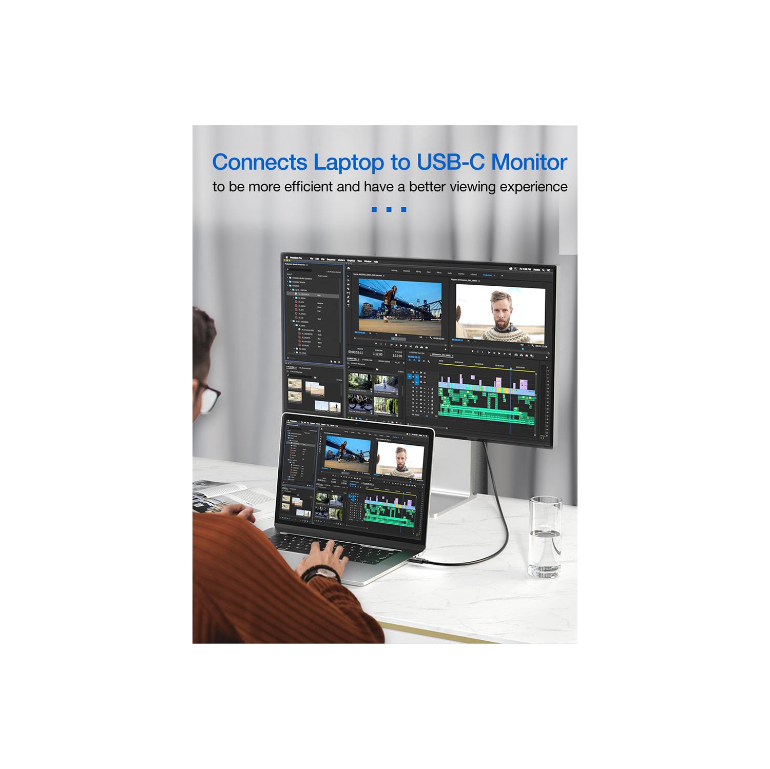 Le câble Thunderbolt 4 de 1,2 m,4 pi de LaptoKing prend en charge l’affichage 8K 40 Gb/s transfert de données 100 W recharge USB C vers USB C ventes