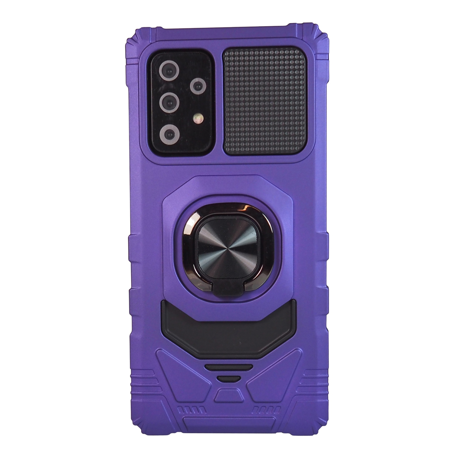 Étui d’Exian pour Galaxy A52 5G avec support à anneau et violet métallique magnétique