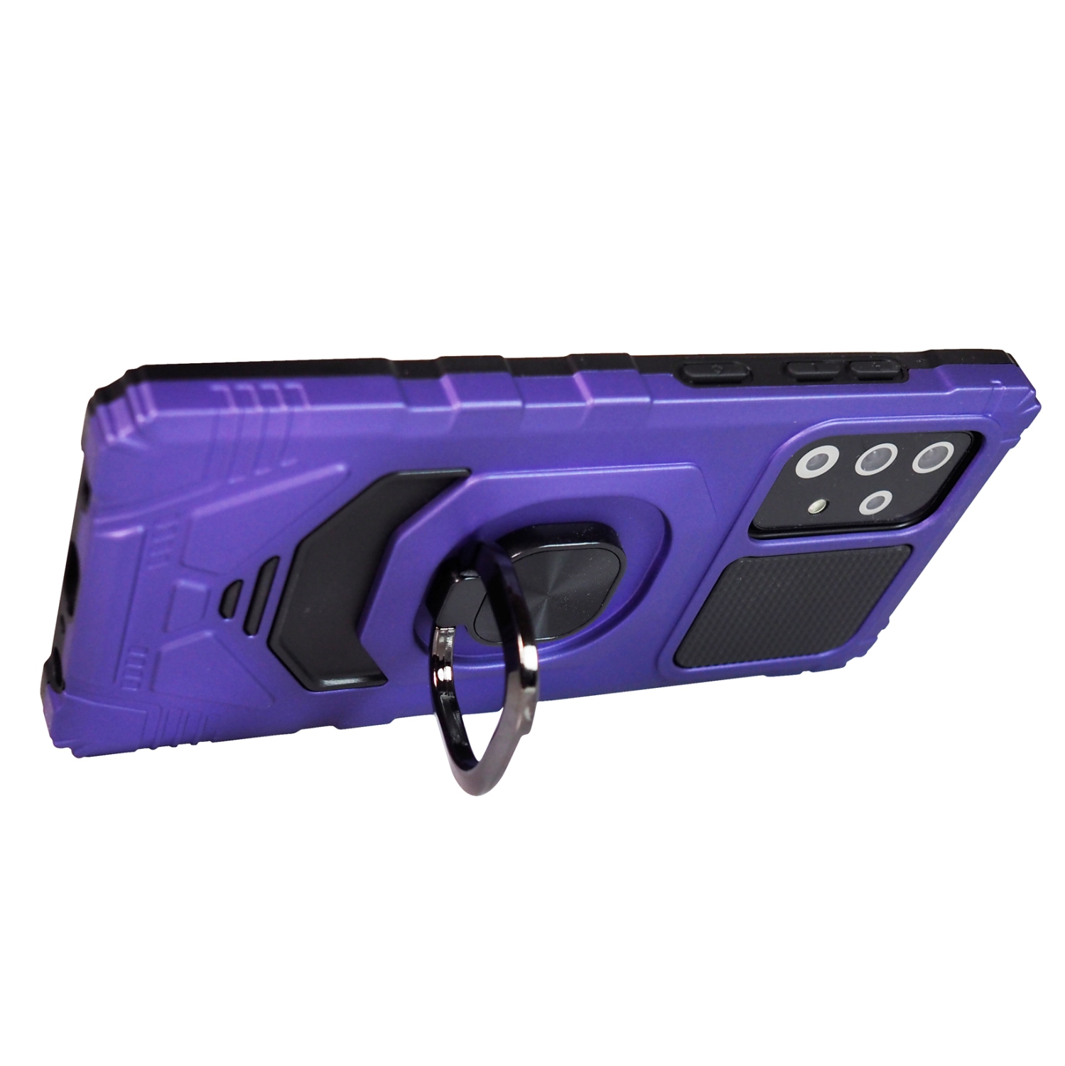 Étui d’Exian pour Galaxy A52 5G avec support à anneau et violet métallique magnétique