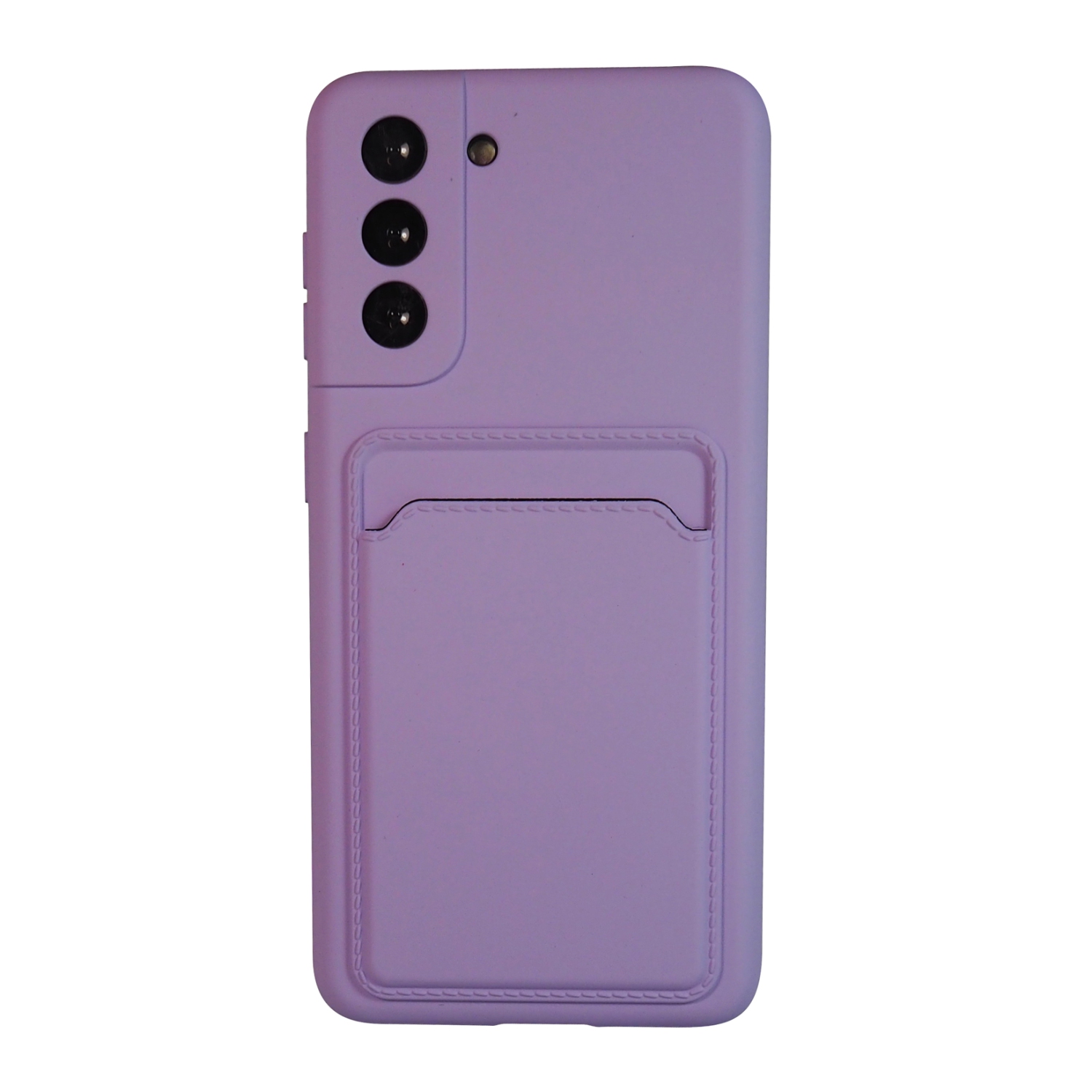 Étui en TPUR mat avec porte-carte d’Exian pour Galaxy S21 5G - Violet