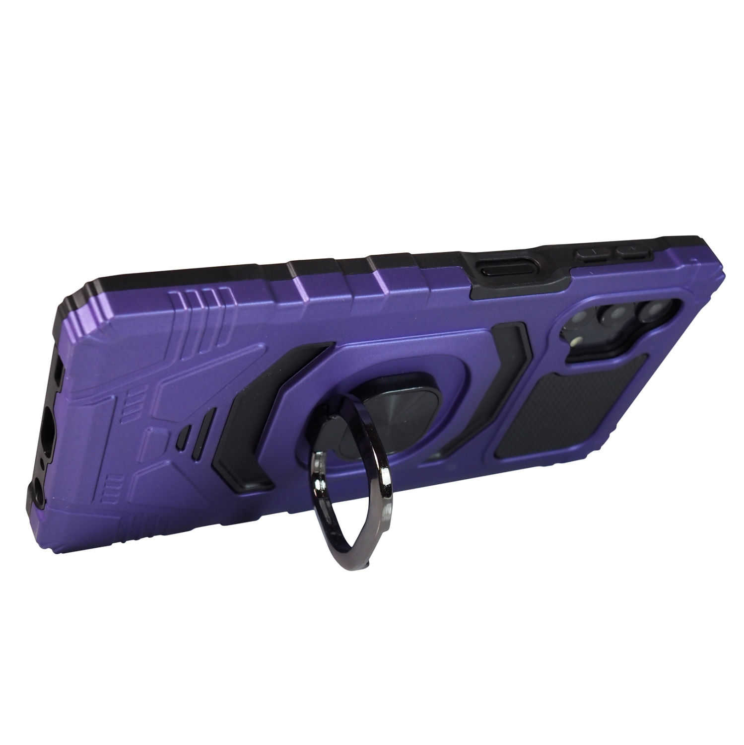 Exian Case for Galaxy A32 5G Armored with Ring Holder and Magnetic metal Purple