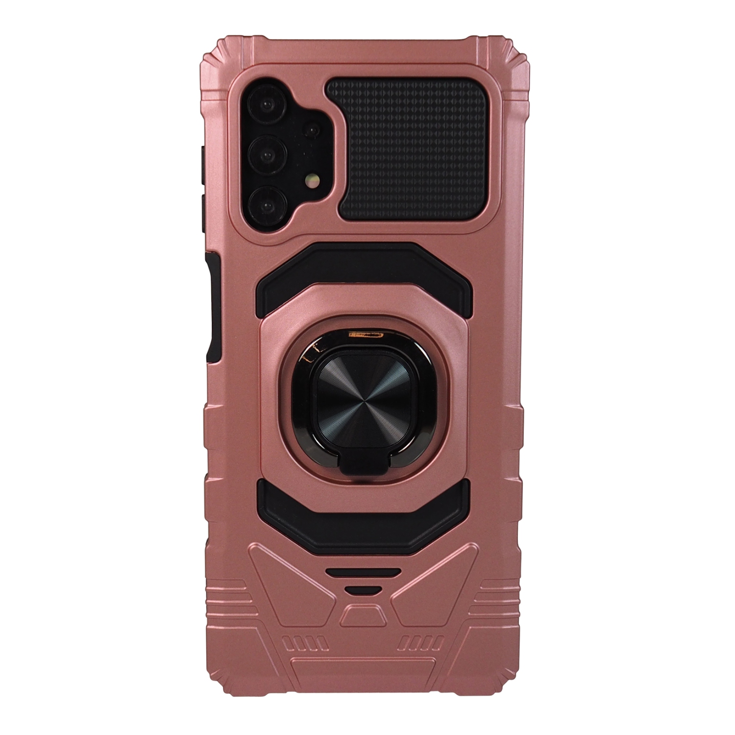 Étui d’Exian pour Galaxy A32 5G avec anneau de support et rose métallique magnétique