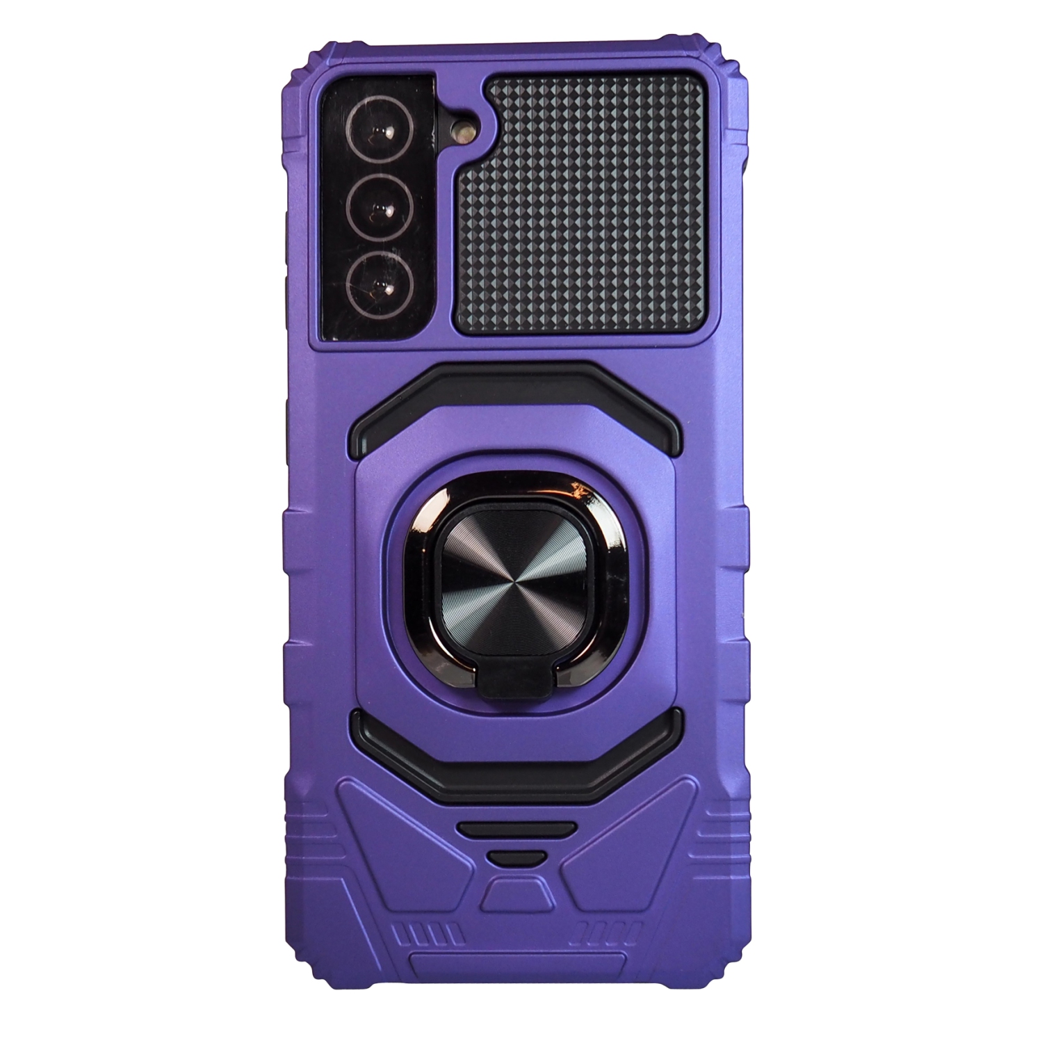 Étui d’Exian pour Galaxy S21 5G avec support à anneau et violet métallique magnétique