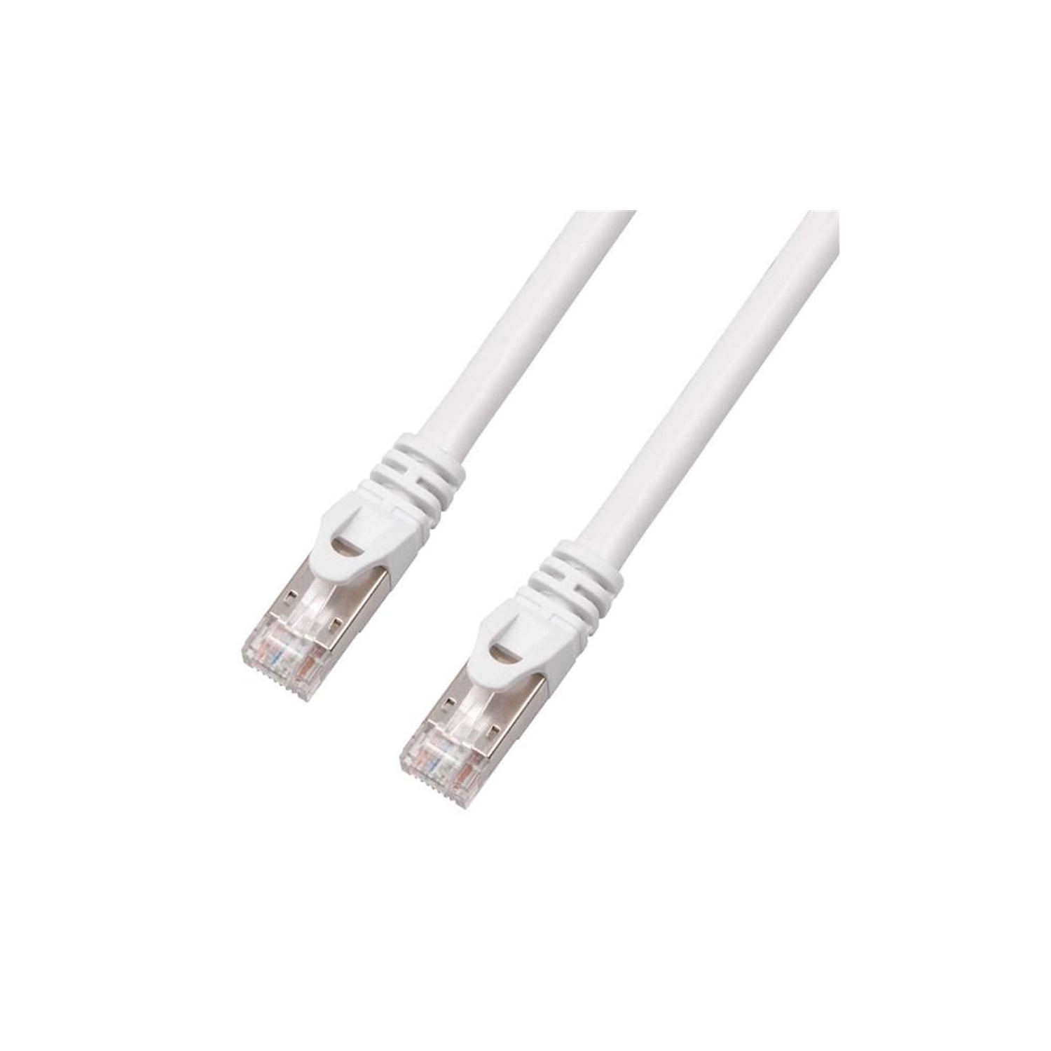 TechCraft - FTP Network Cable with Metal Connectors CAT8, Shielded, 1 Feet Length, Black