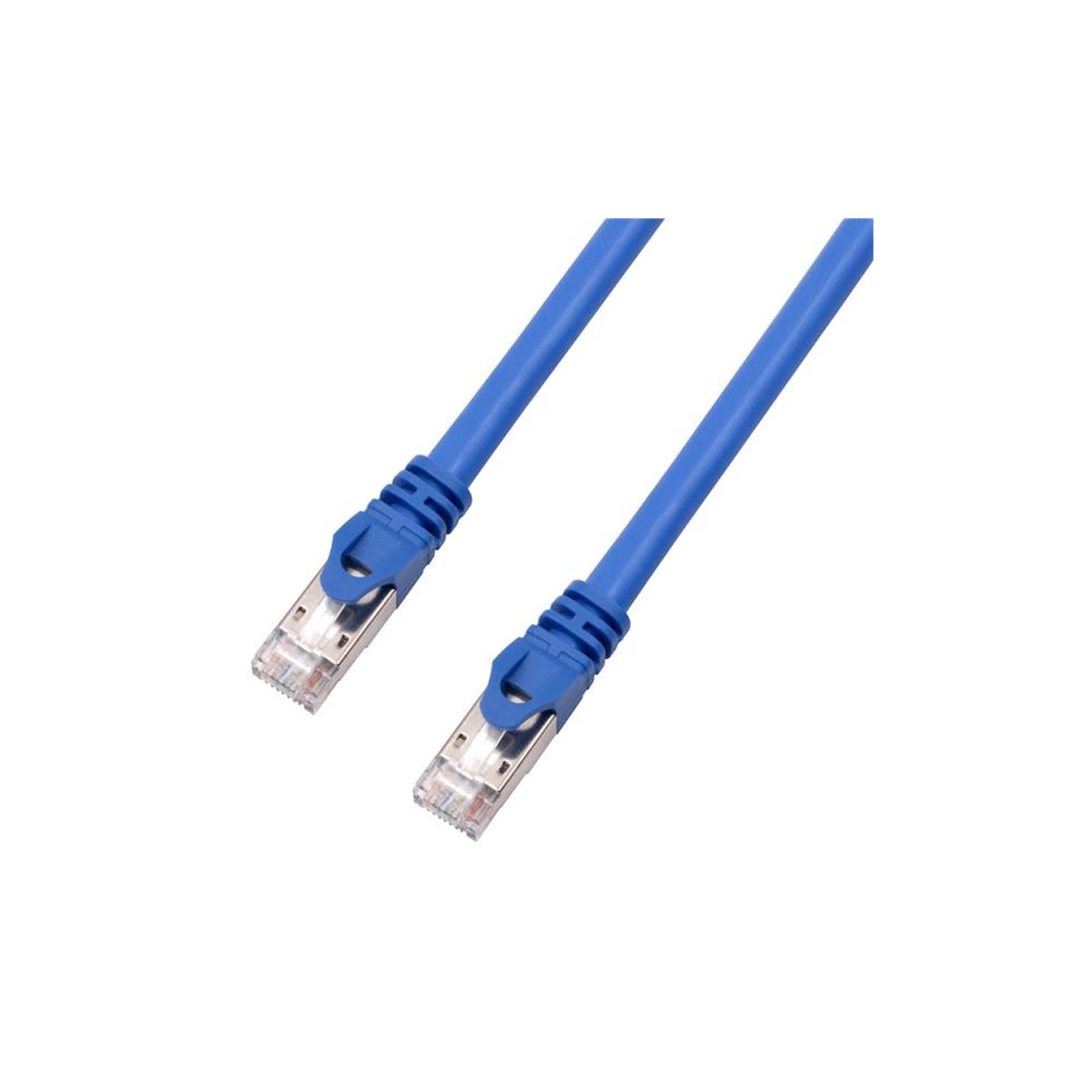 TechCraft - FTP Network Cable with Metal Connectors CAT8, Shielded, 15 Feet Length, Blue