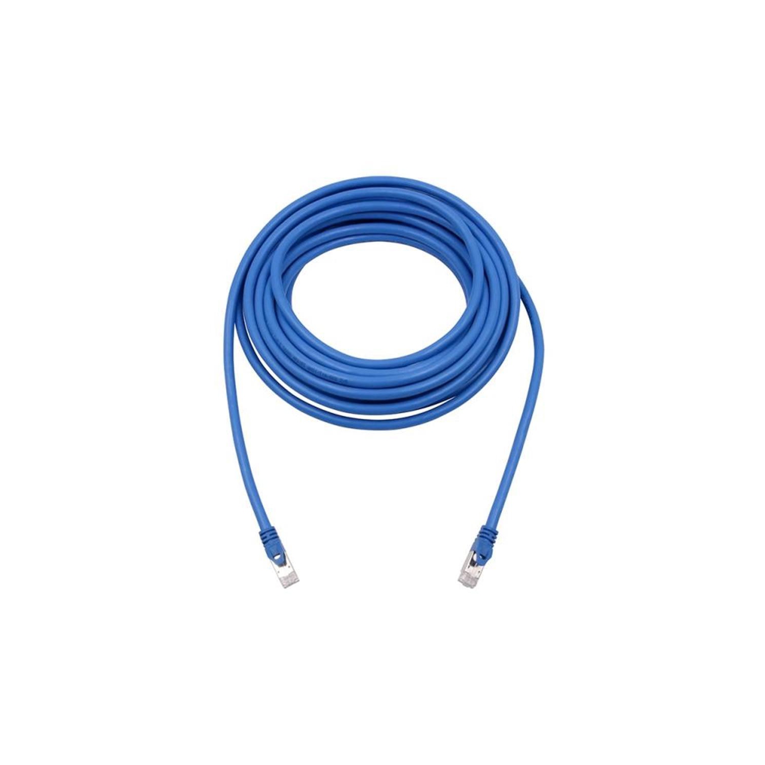 TechCraft - FTP Network Cable with Metal Connectors CAT8, Shielded, 15 Feet Length, Blue