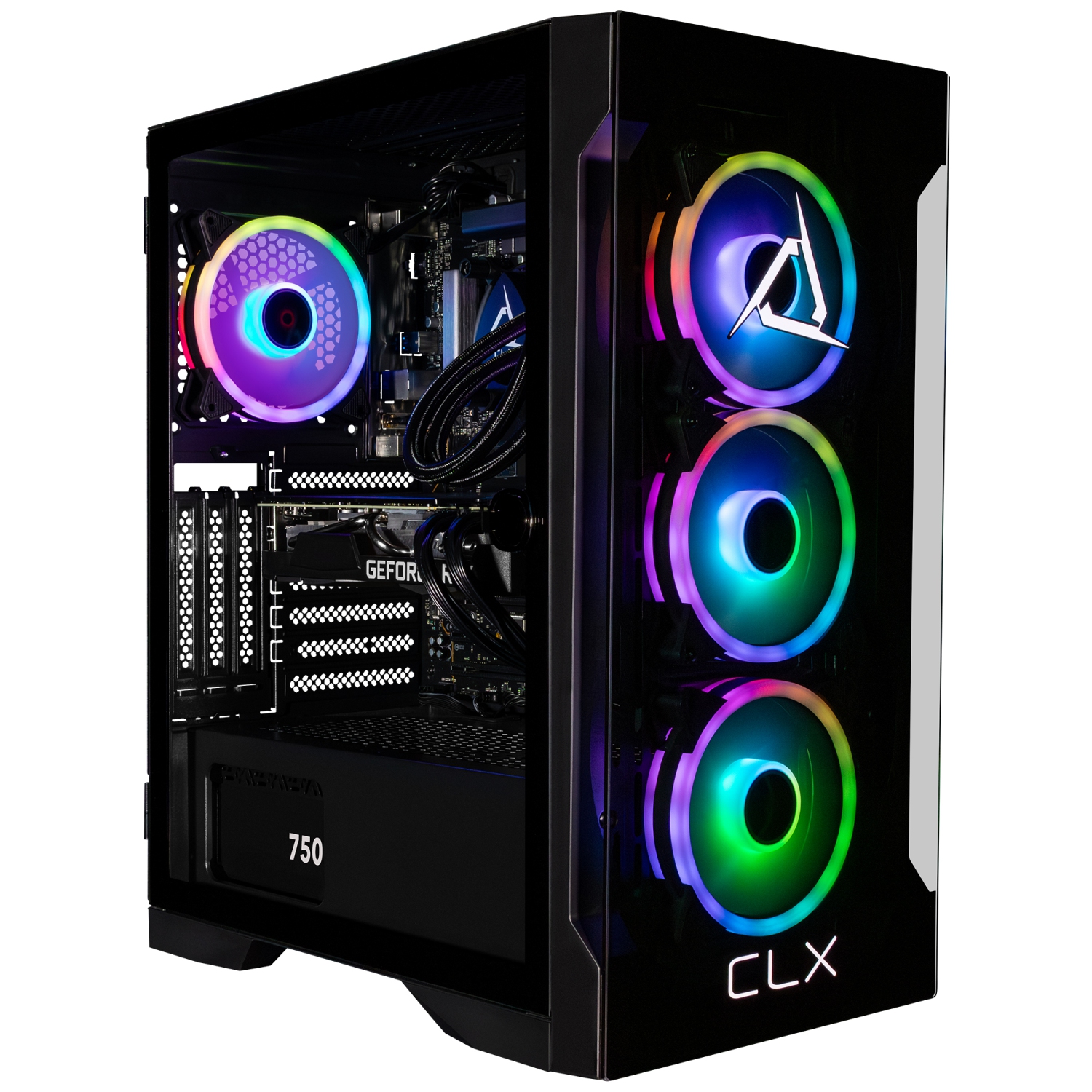 CLX SET Gaming Desktop - Liquid Cooled Intel Core i9 10900KF 3.7GHz 10-Core CPU, 32GB DDR4 RAM, GeForce RTX 3060 Ti 8GB GDDR6, 960GB SSD, 4TB HDD, WiFi, Windows 11 Home