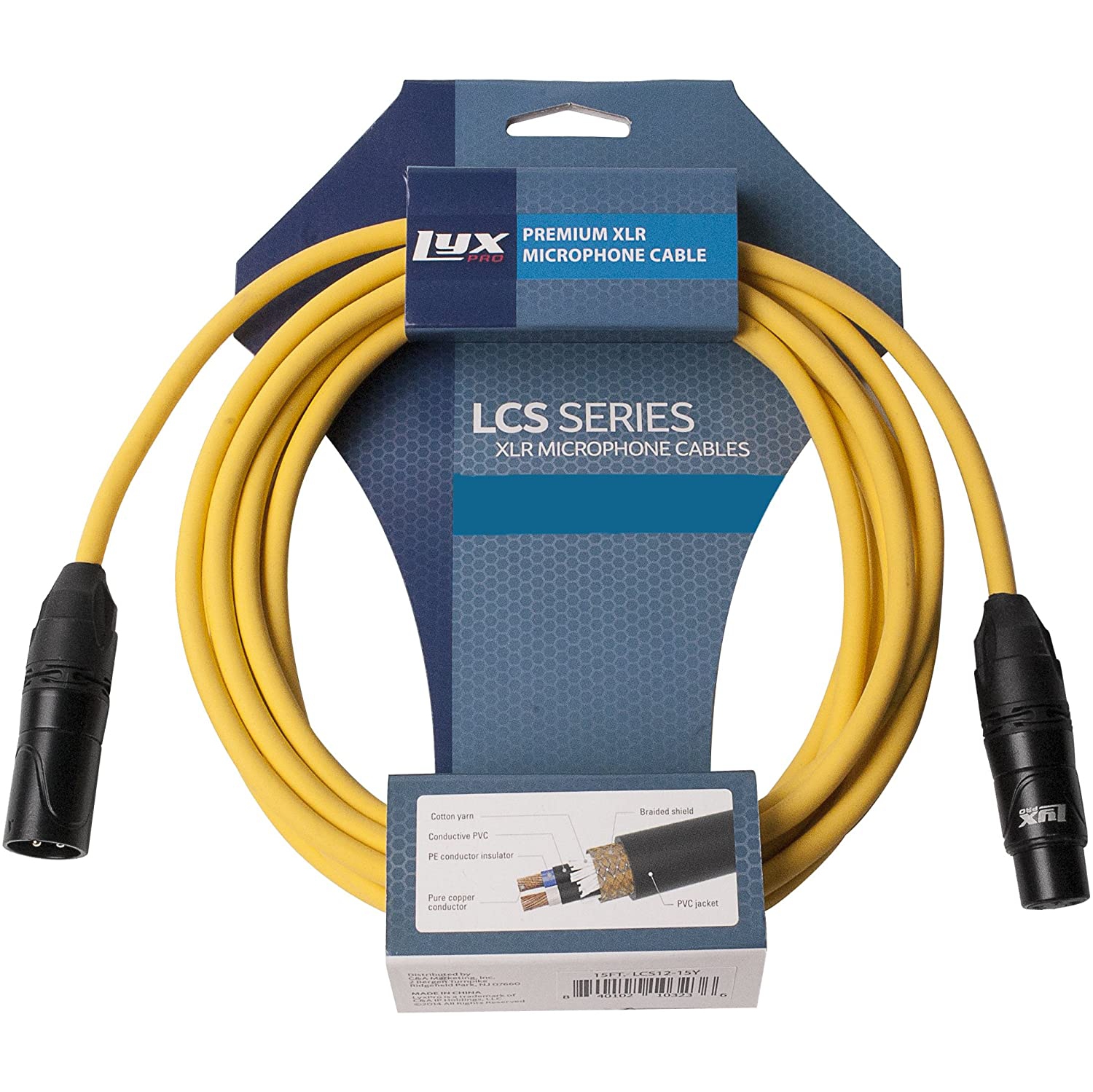 LyxPro 25 Feet XLR Microphone Cable Balanced Male to Female 3 Pin Mic Cord for Powered Speakers Audio Interface Professional Pro Audio Performance