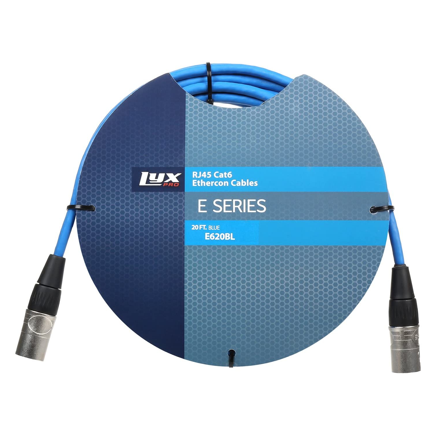 LyxPro CAT6 Shielded Ethercon RJ45 Cable - 10 Feet Blue