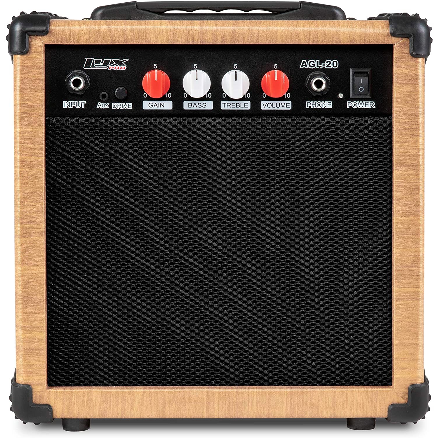 LyxPro 40 Watt Electric Guitar Amplifier | Combo Solid State Studio & Stage Amp with 8” 4-Ohm Speaker, Custom EQ Controls, Drive, Delay, ¼” Passive/Active/Microphone Inputs, Aux In & Headphone Jack