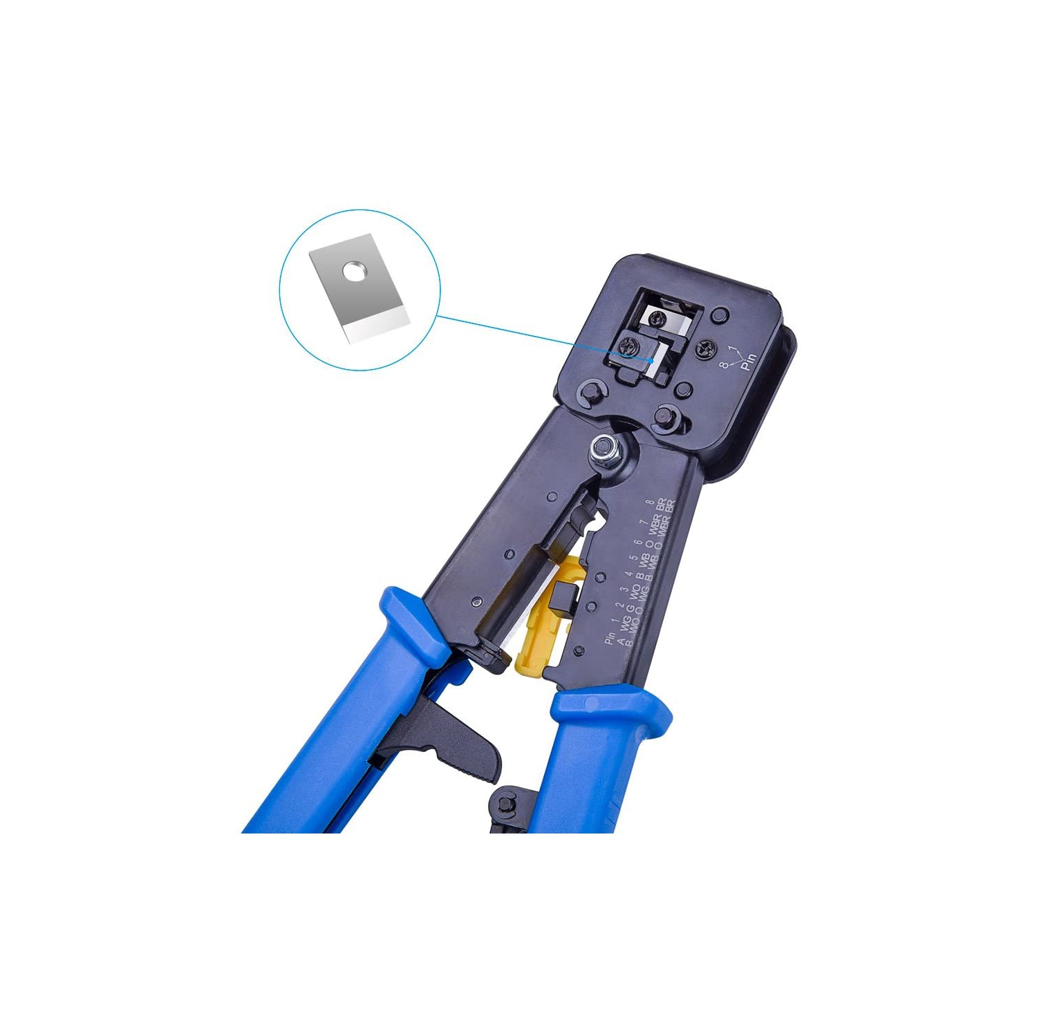 for RJ45 Crimp Tool Ethernet Connector CrimCutter Crimping Wire Cable StripStripping Blades for RJ45