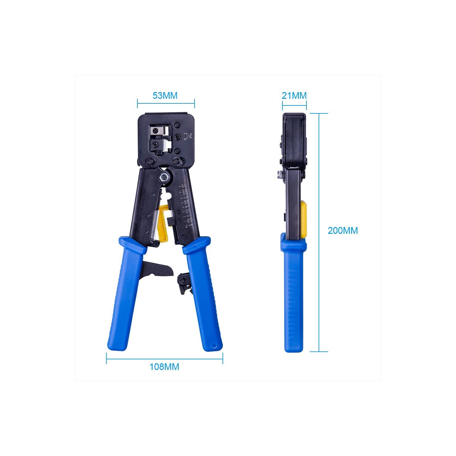 for RJ45 Crimp Tool Ethernet Connector CrimCutter Crimping Wire Cable StripStripping Blades for RJ45