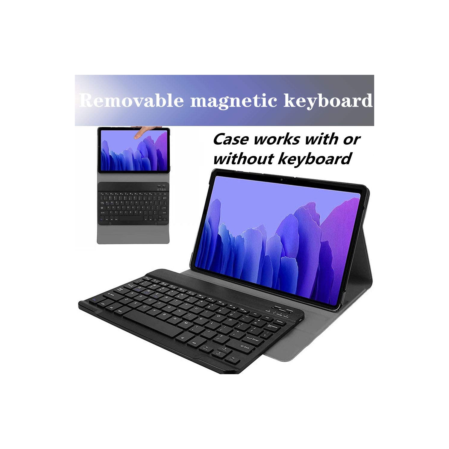 Keyboard Case for Samsung Galaxy Tab S6 Lite,Detachable Bluetooth Keyboard Case,Backlit Keyboard Compatiable