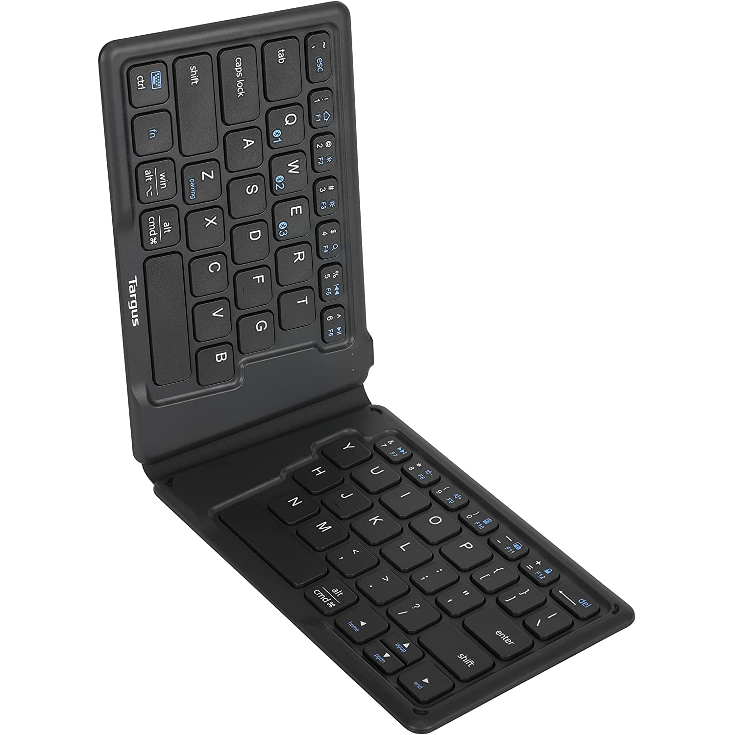 Targus Ergonomic Foldable Bluetooth Antimicrobial Keyboard Black AKF003US