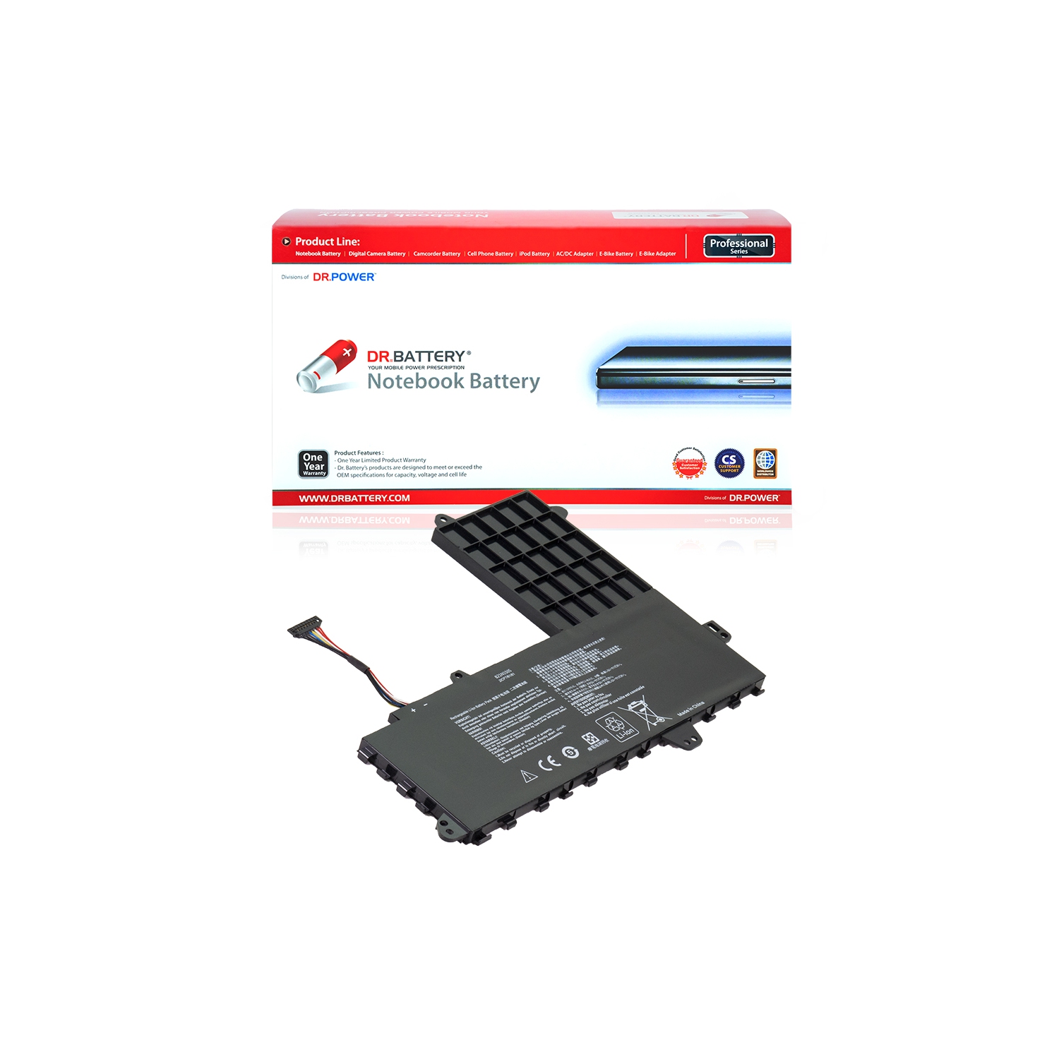 DR. BATTERY - Replacement for Asus Vivobook E402 / E402NA / E402NA2A / E402NA-2A / 0B200-01400200 / 0B200-01400200m / B21N1505 [7.6V / 4200mAh /